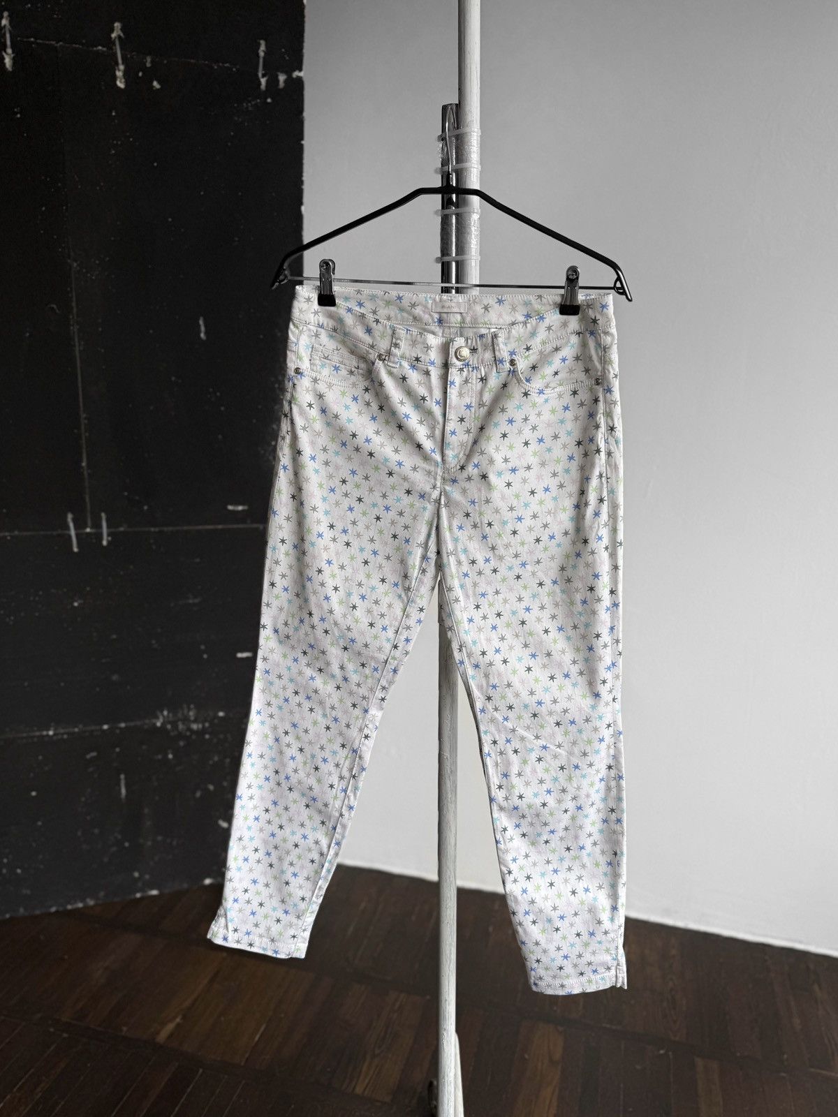 Designer Riani Womens Full Printed Trousers Pants Zipper Closure Size 30" / US 8 / IT 44 - 1 Thumbnail