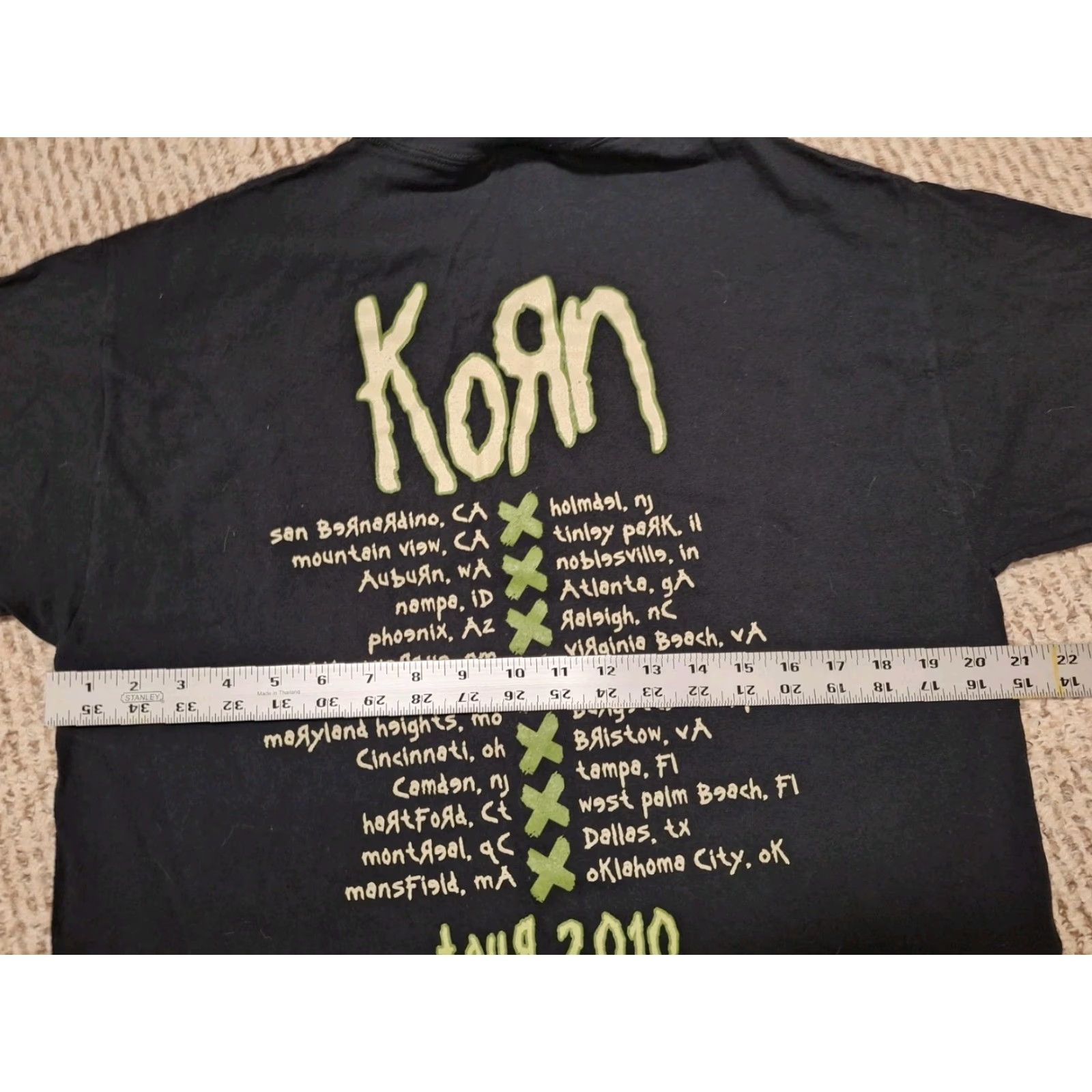 Vintage VINTAGE KORN 2010 North America Tour Spellout Band shirt L Black Mens T-Shirt Size US L / EU 52-54 / 3 - 4 Thumbnail