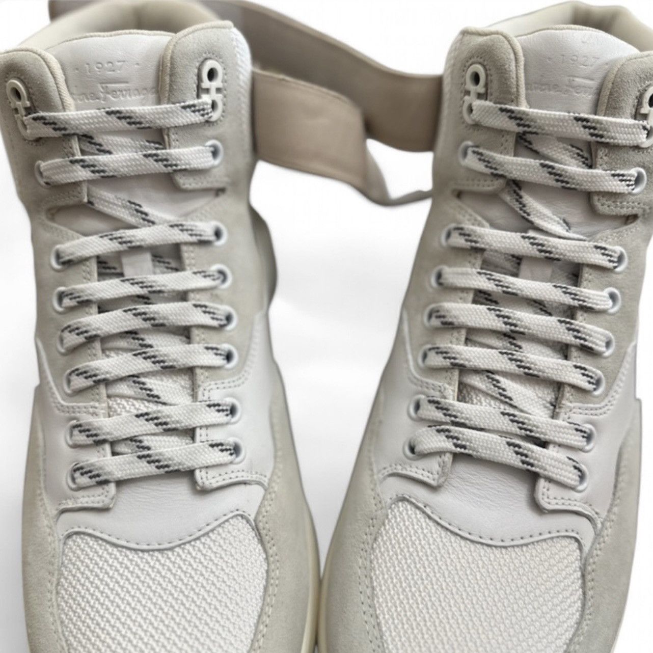 Salvatore Ferragamo NEW Cosma High-Top Leather Sneakers Size 9.5 Size US 9.5 / EU 42-43 - 3 Thumbnail
