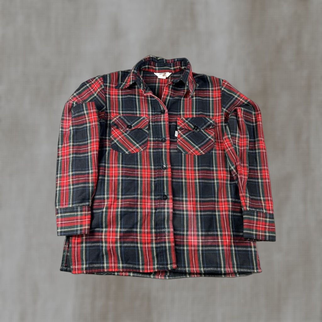 Levi's VINTAGE Levi's Flannel Shirt Mens XS Red Plaid Button-Up Long Sleeve Size XS Regular Size US XS / EU 42 / 0 - 1 Thumbnail