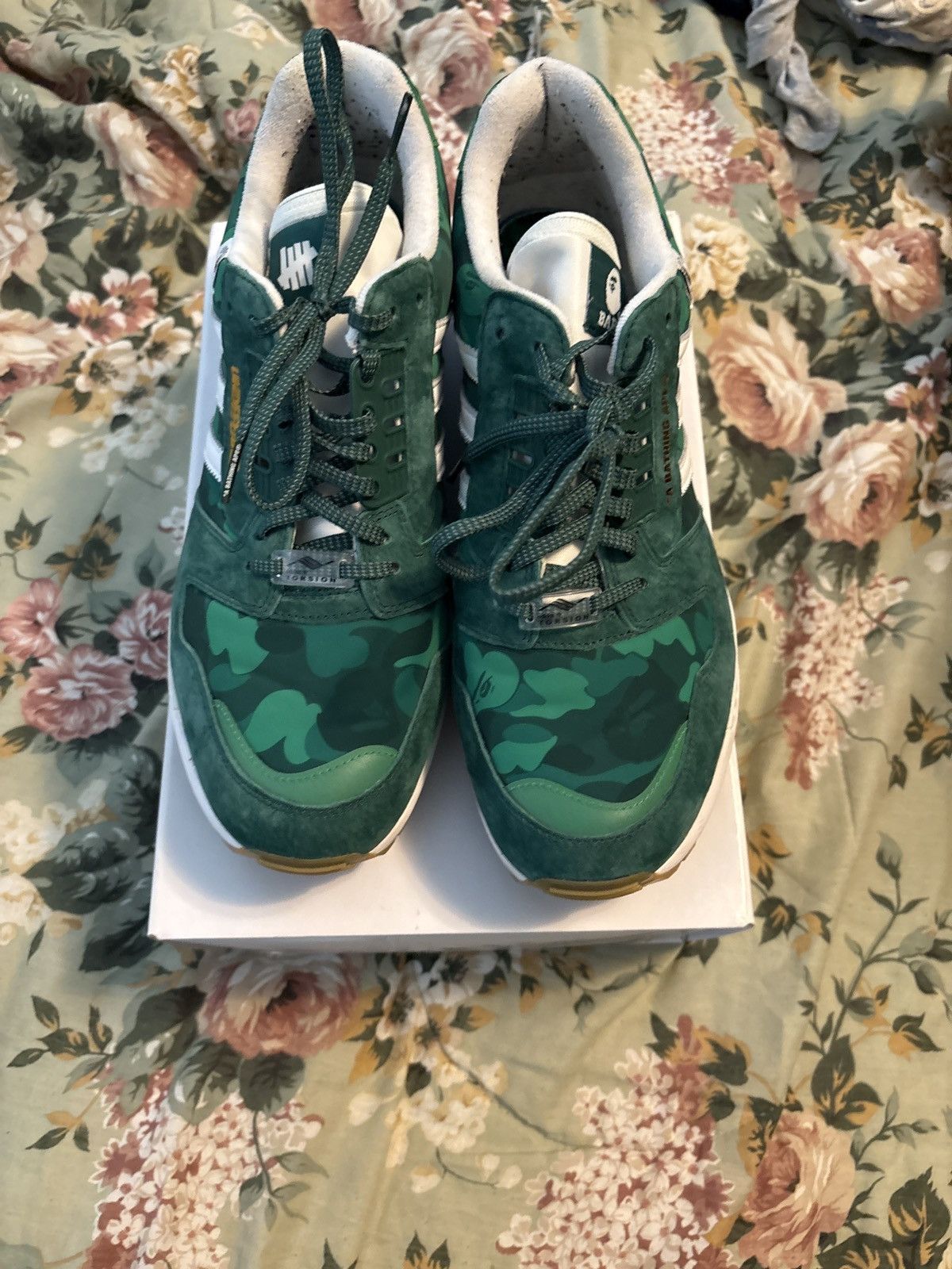 Adidas × Bape BapexUndefeated Adidas Zx8000 “Green” Size US 12 / EU 45 - 6 Thumbnail