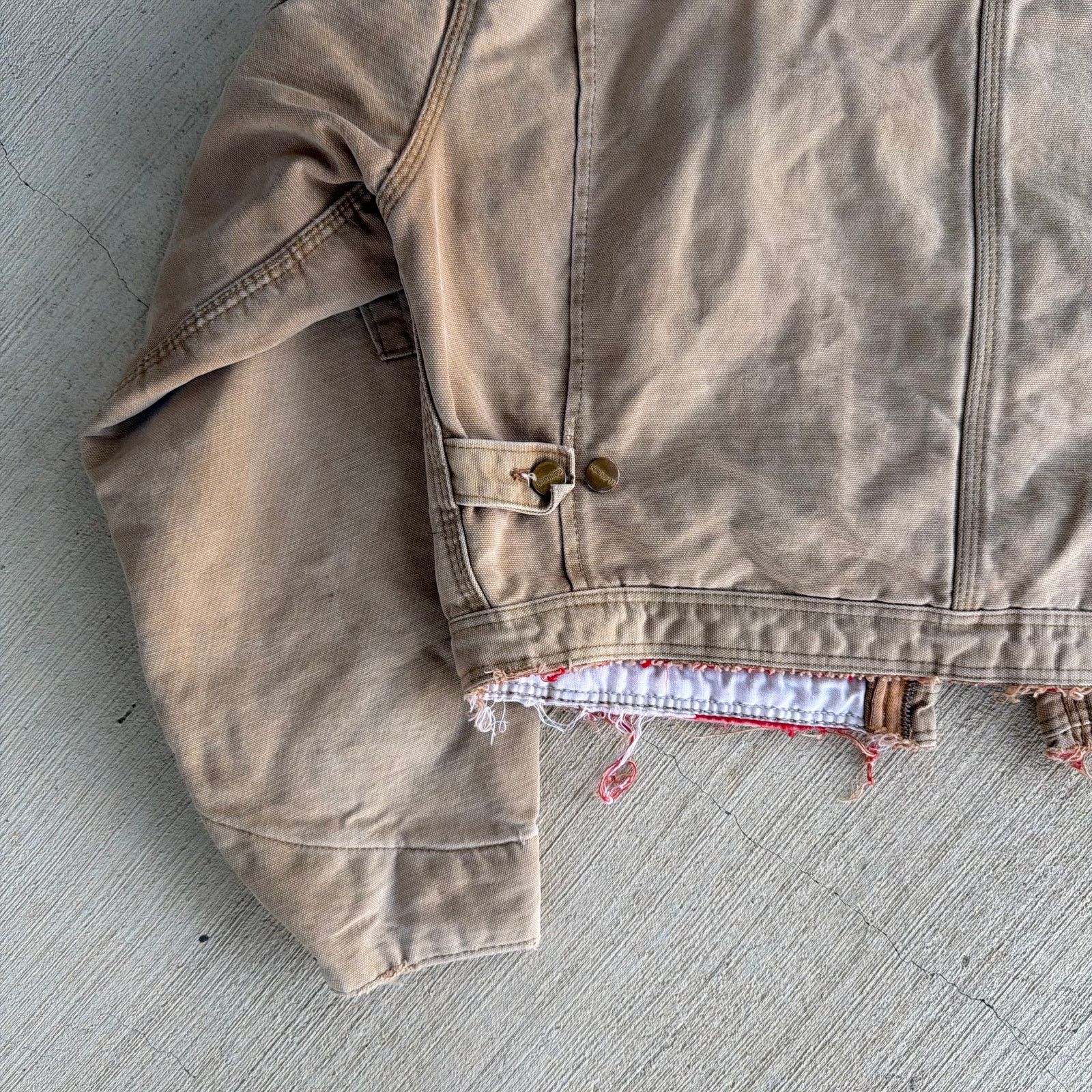 Carhartt × Vintage Carhartt brown cropped Detroit style work wear jacket Size US S / EU 44-46 / 1 - 8 Thumbnail