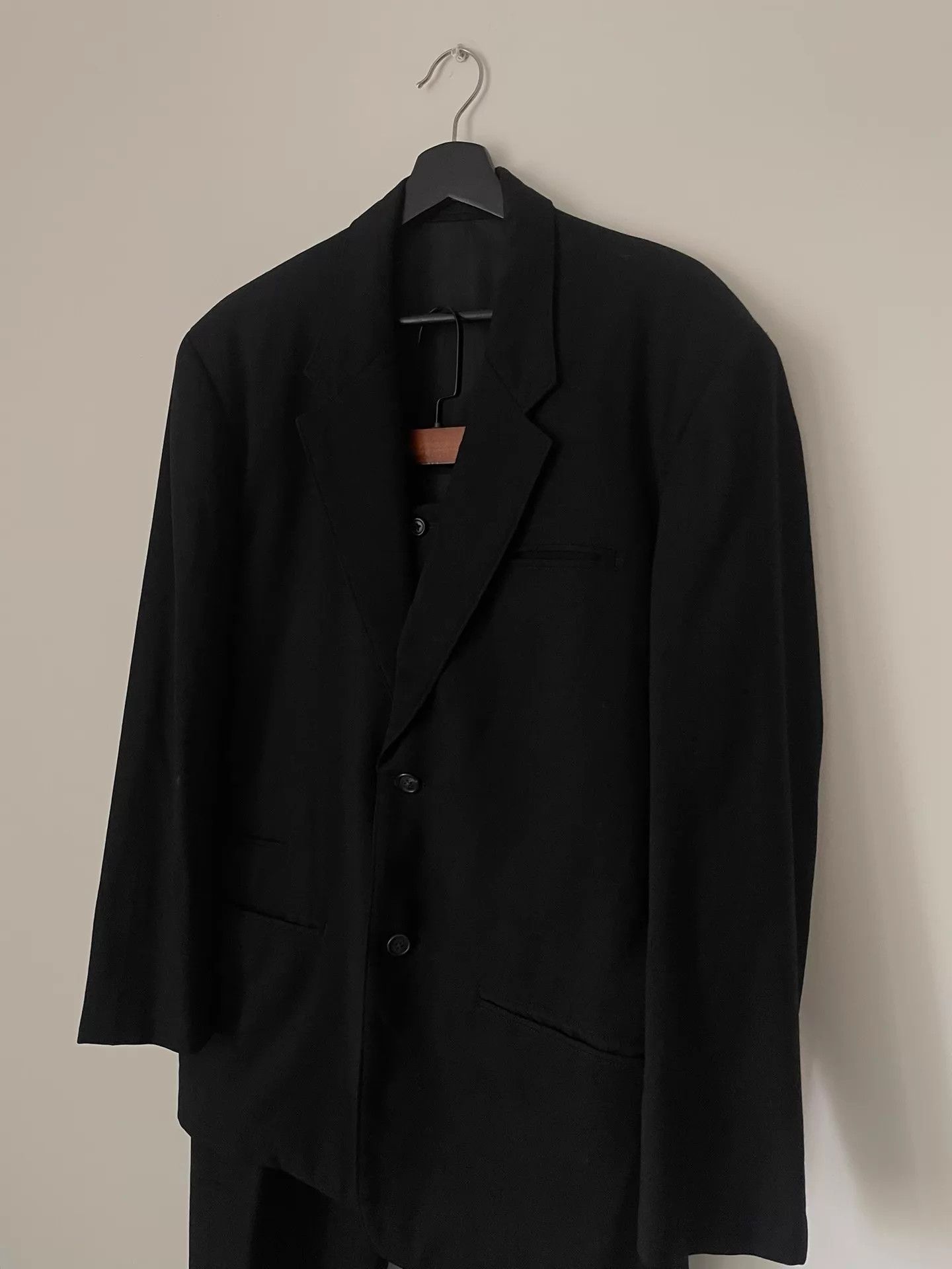 Yohji Yamamoto Yohji Yamamoto Vintage Black Suit Set M (CDG, Issey Miyake) Size US M / EU 48-50 / 2 - 2 Thumbnail
