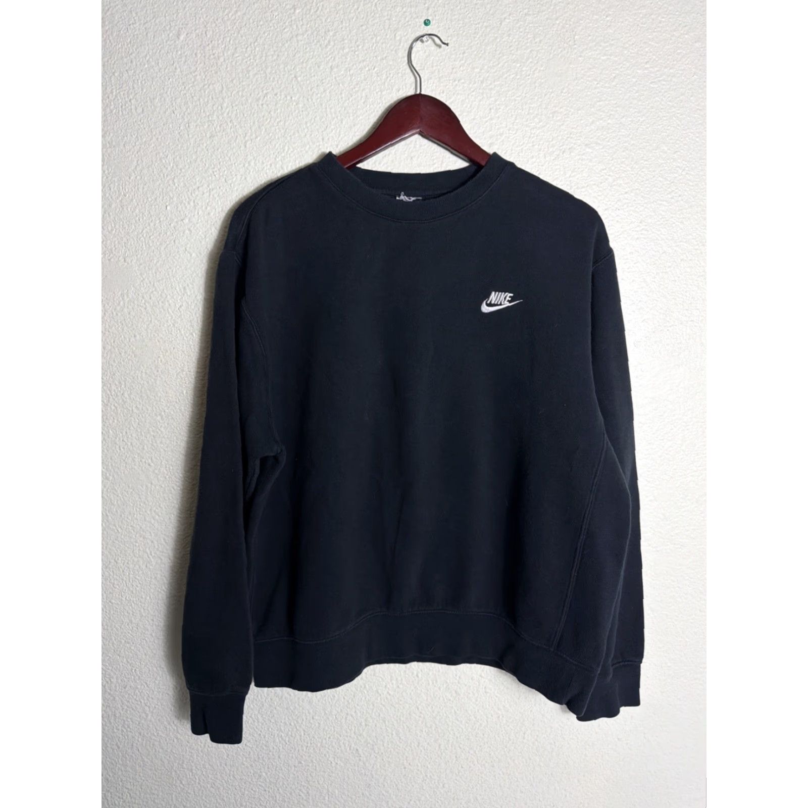 Nike Nike Sportswear Crewneck Sweatshirt Men M Black Logo Cotton Blend Fleece Pullover Regular Fit BV2662-010 Size US M / EU 48-50 / 2 - 2 Thumbnail