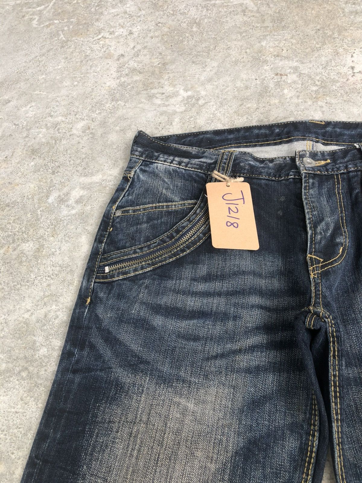 If Six Was Nine Japanese Nicole Flared Jeans Distressed Denim Size US 32 / EU 48 - 13 Thumbnail