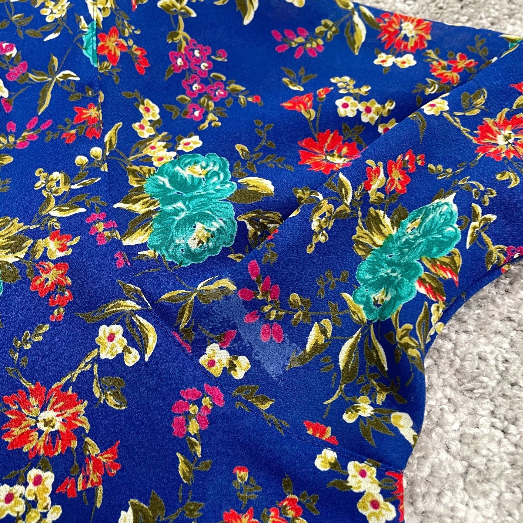 Vintage VINTAGE Alfred Dunner Set Of 2 Shirt Skirt Women 14 Blue Floral- Bohemian, Classic, Flower, Outdoor, Tropical Size XL / US 12-14 / IT 48-50 - 7 Thumbnail
