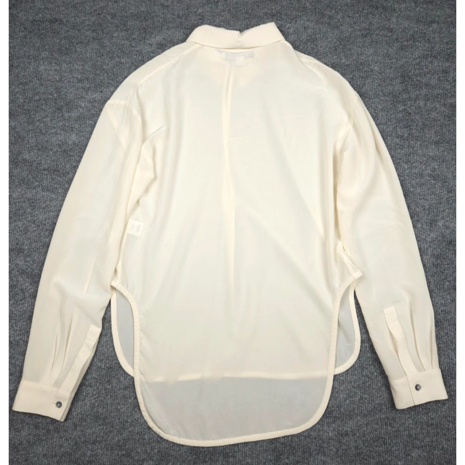 Brochu Walker Brochu Walker Shirt Top Women's XS Ivory 100% Silk Long Sleeve Collared Blouse Casual Shirt Womens XS Ivory 100% Silk Collared Brochu Walker Size XS / US 0-2 / IT 36-38 - 4 Thumbnail