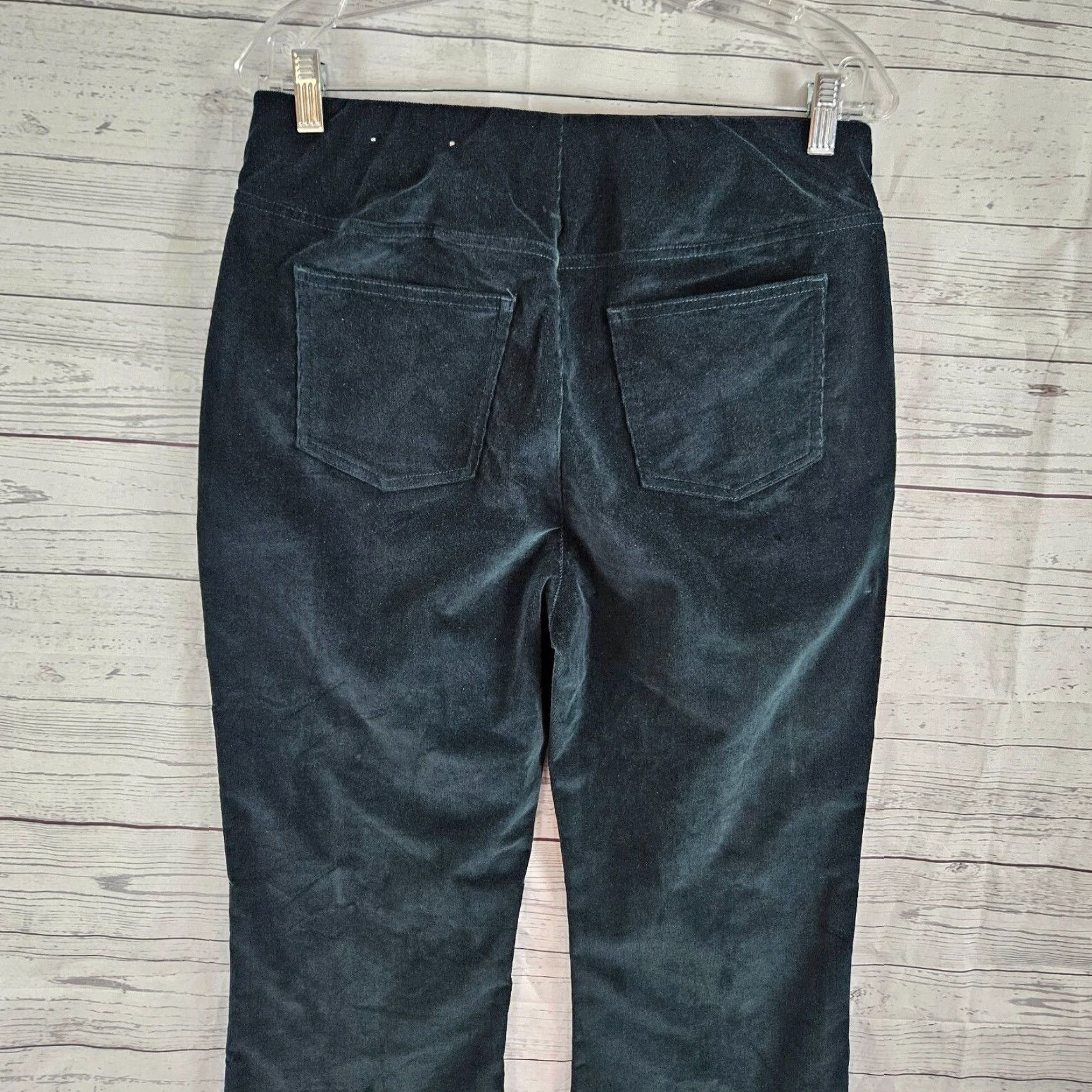 Soft Surroundings Soft Surroundings Womens Flare Corduroy Pants Sz Medium Dark Green Pull On Size 32" / US 10 / IT 46 - 4 Thumbnail