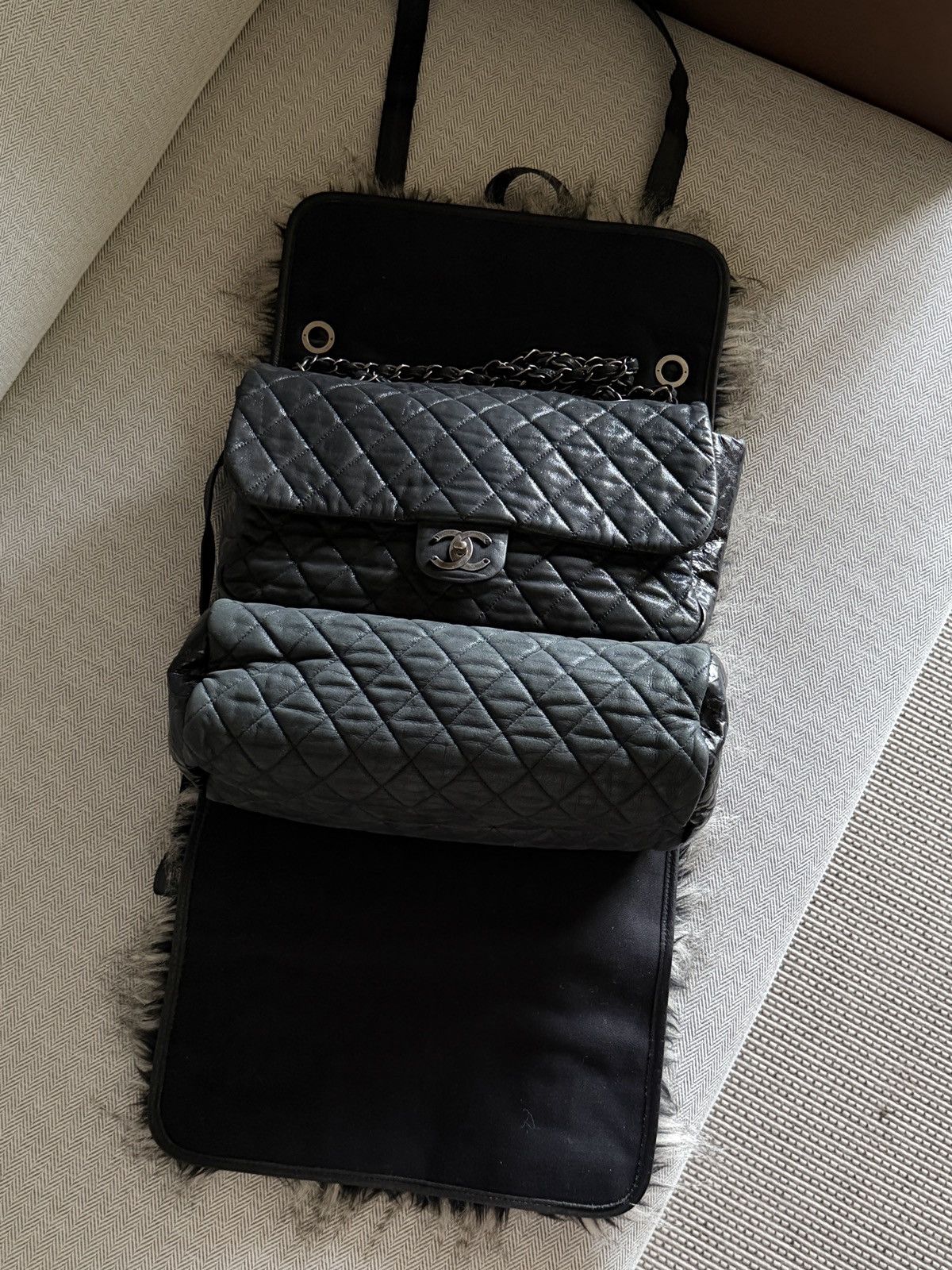 Chanel Chanel 2010 Fantasy Furs Grey Backpack Size ONE SIZE - 8 Thumbnail
