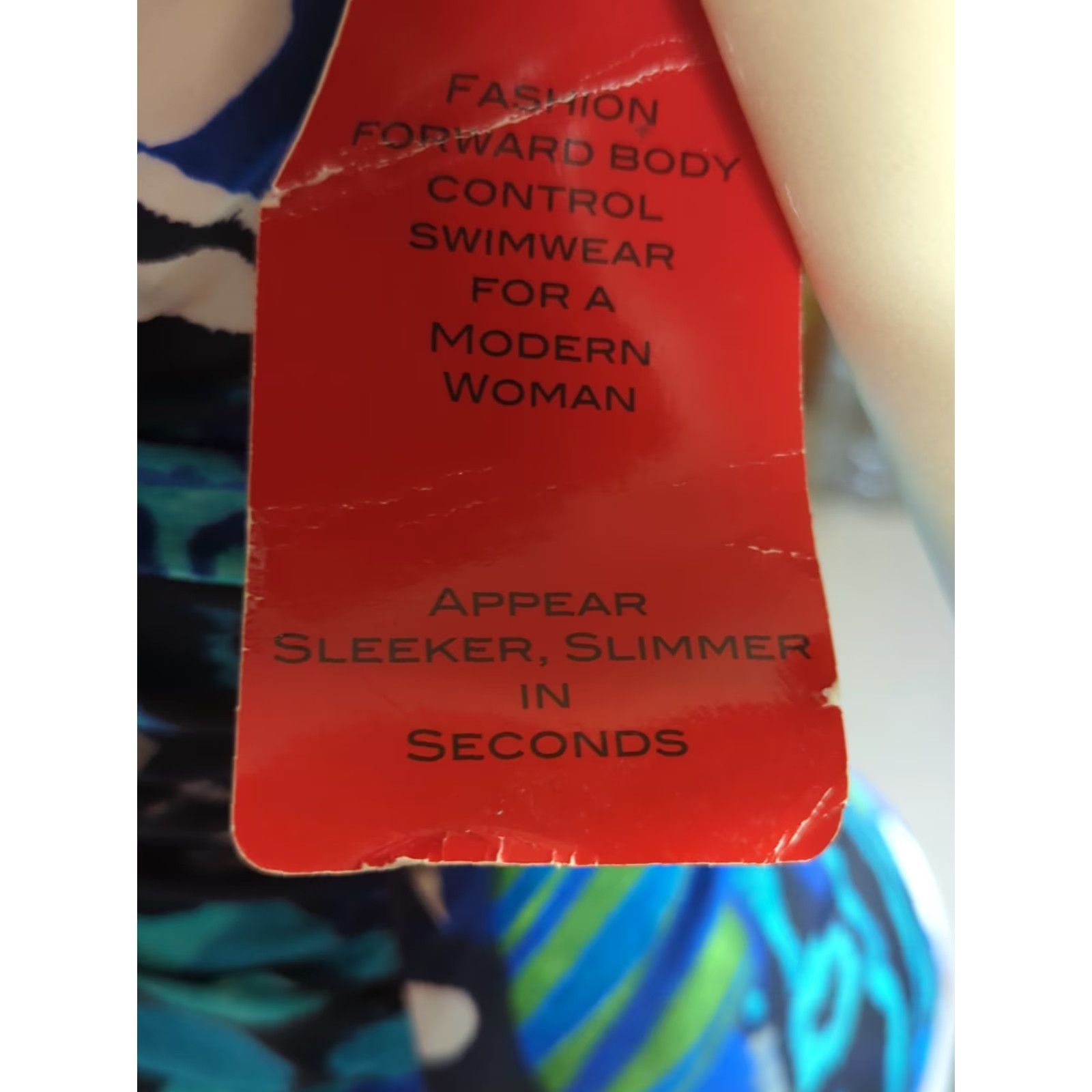 Vintage MAGICSUIT Arianna Tankini Crisscross Ruched Swim Top Sz 14 Colbolt Blue Multi Animal Print Built-In Bra Adjustable Strap Nylon Spandex Ladies Beach Size XL / US 12-14 / IT 48-50 - 7 Thumbnail
