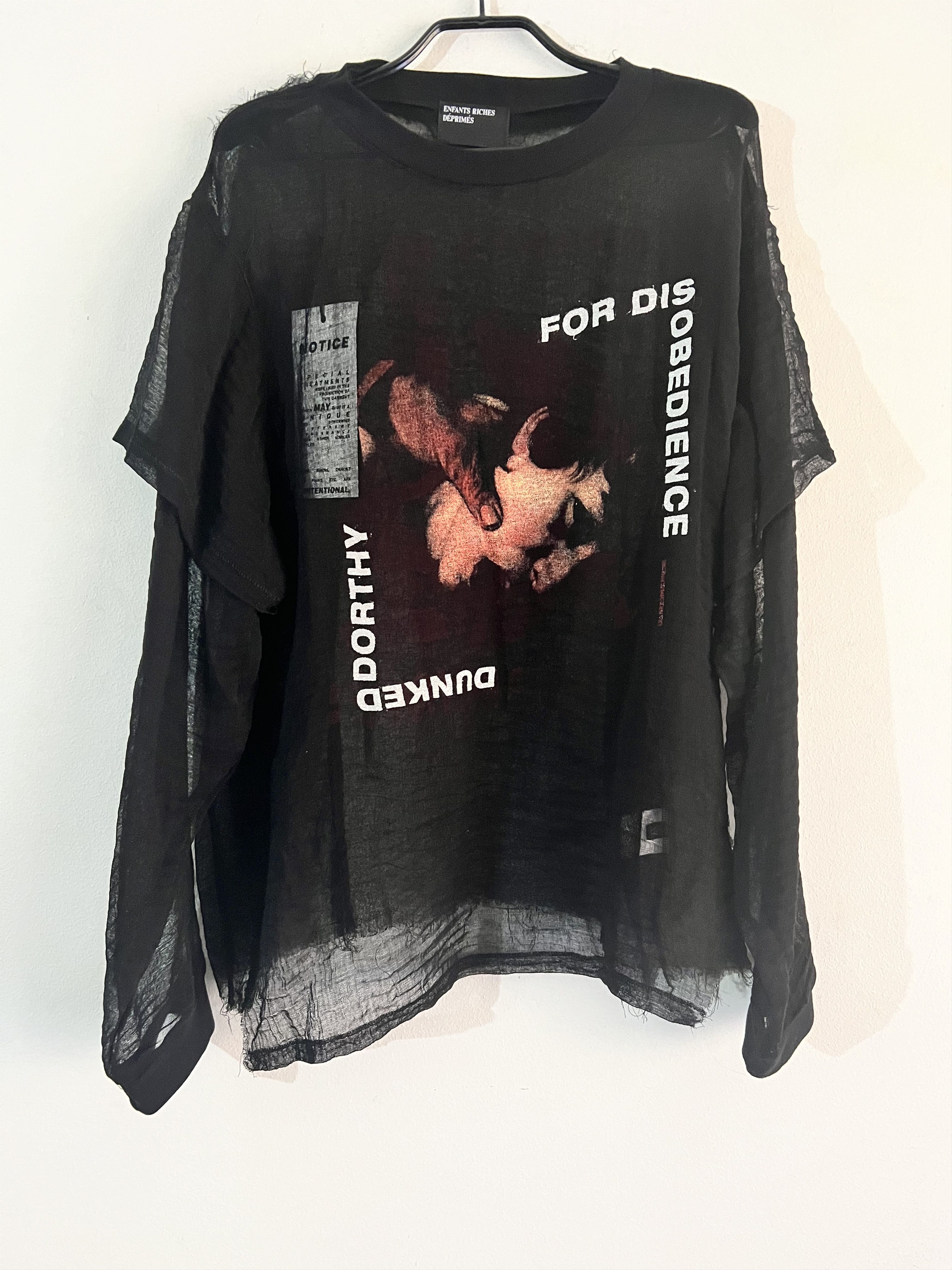 Enfants Riches Deprimes BNWt Runway23 Dorothy Dunked Double Layer Ls T-Shirt Size US XL / EU 56 / 4 - 1 Thumbnail