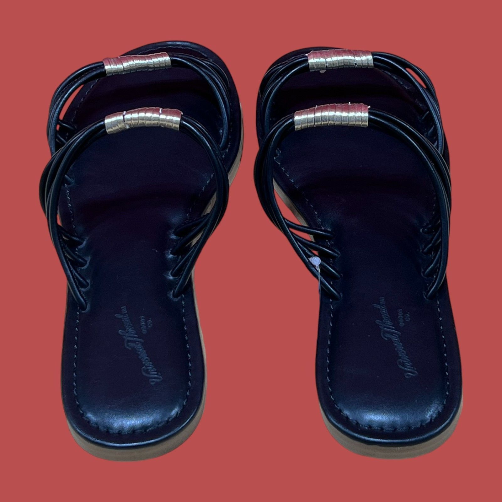 Other Universal Thread - Women's Aura Two Band Slide Sandals - Bla Size US 7 / IT 37 - 5 Thumbnail