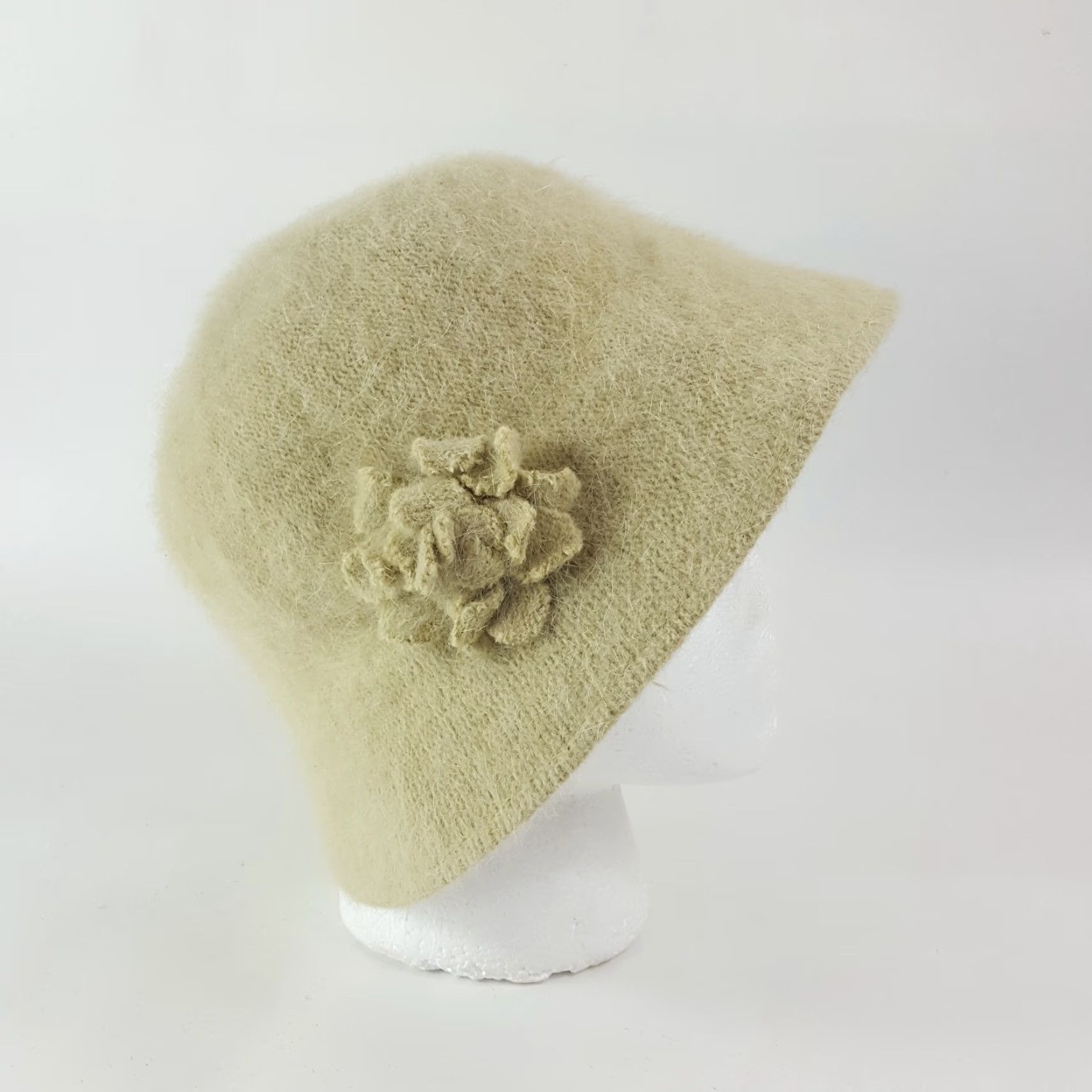 Vintage VINTAGE Y2K Green Angora Bucket Hat Size M Preppy Cute Wide Brim Women 90s Retro Size ONE SIZE - 6 Thumbnail