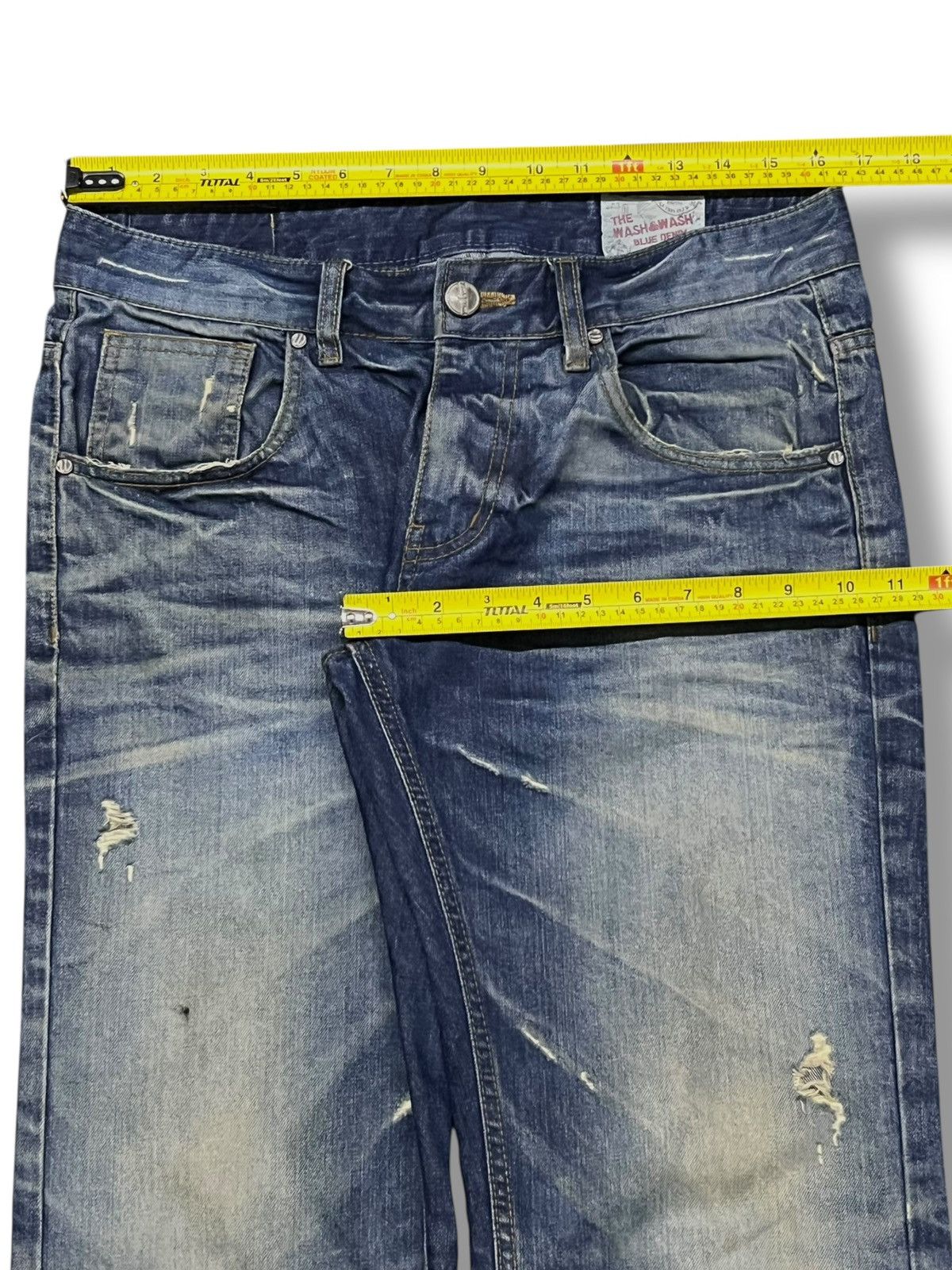 Japanese Brand Vintage The Wash & Wash Blue Denim - Mud Wash Jeans Size US 32 / EU 48 - 16 Thumbnail