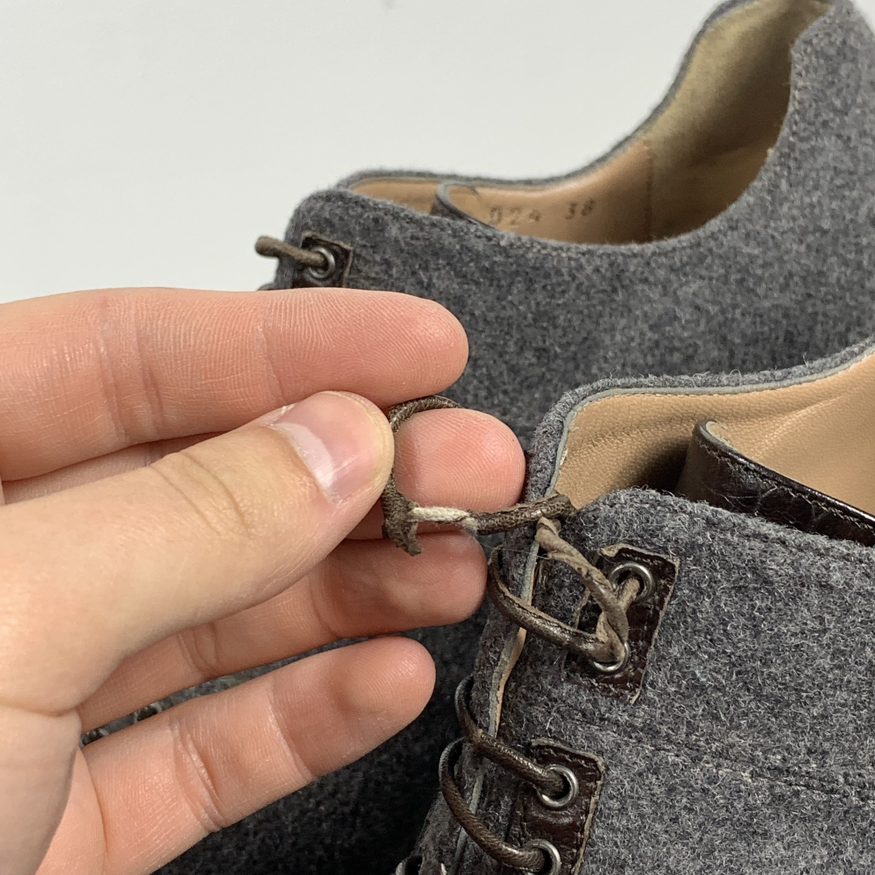 Emporio Armani Emporio Armani Grey Womens's Tweed Heels Shoes Size US 7.5 / IT 37.5 - 15 Thumbnail