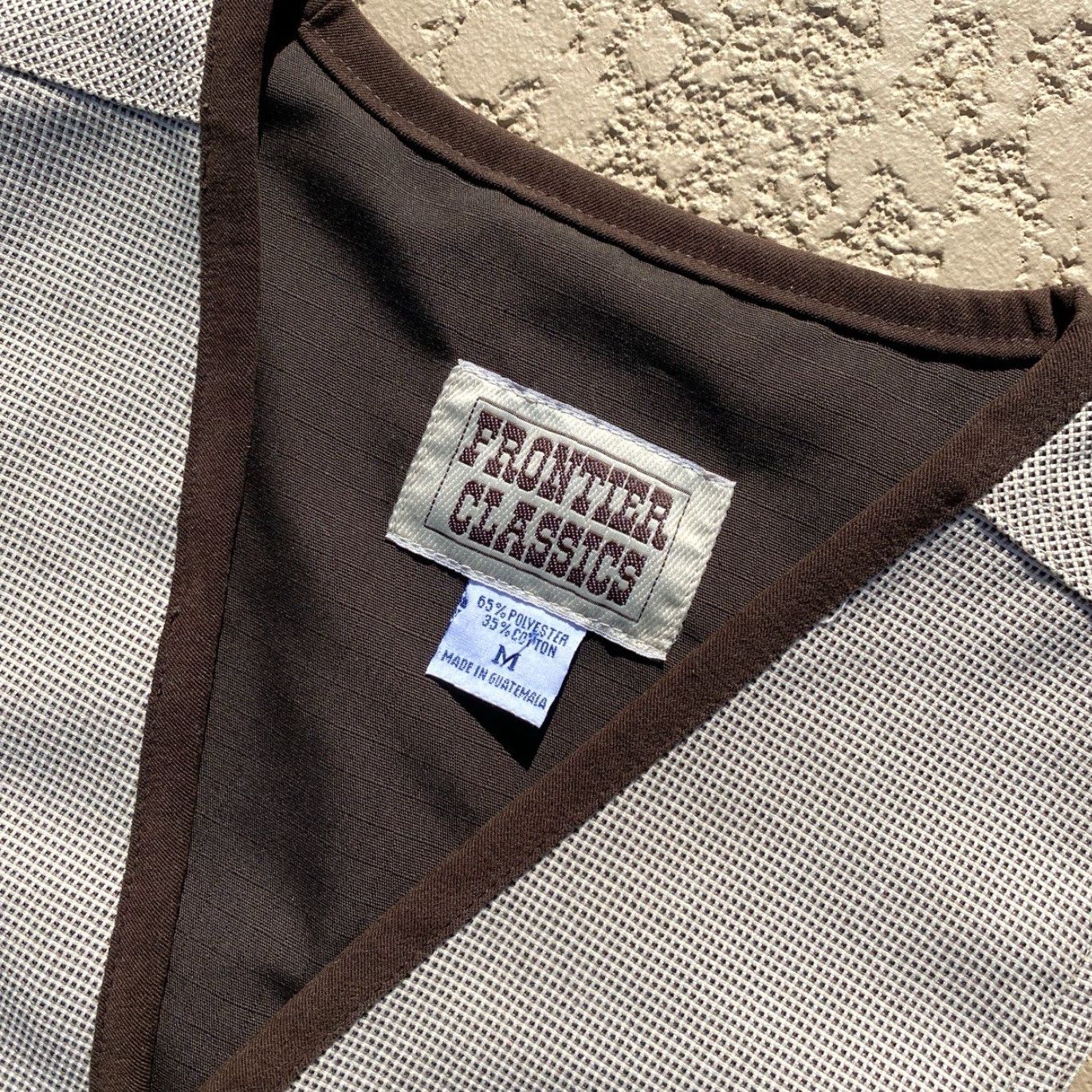 Vintage VINTAGE Frontier Classics Frontier Classic Vest Mens Medium Beige Button Belted Western Cowboy Vest Mens Medium Beige Western Belted Button Vest Size US M / EU 48-50 / 2 - 3 Thumbnail
