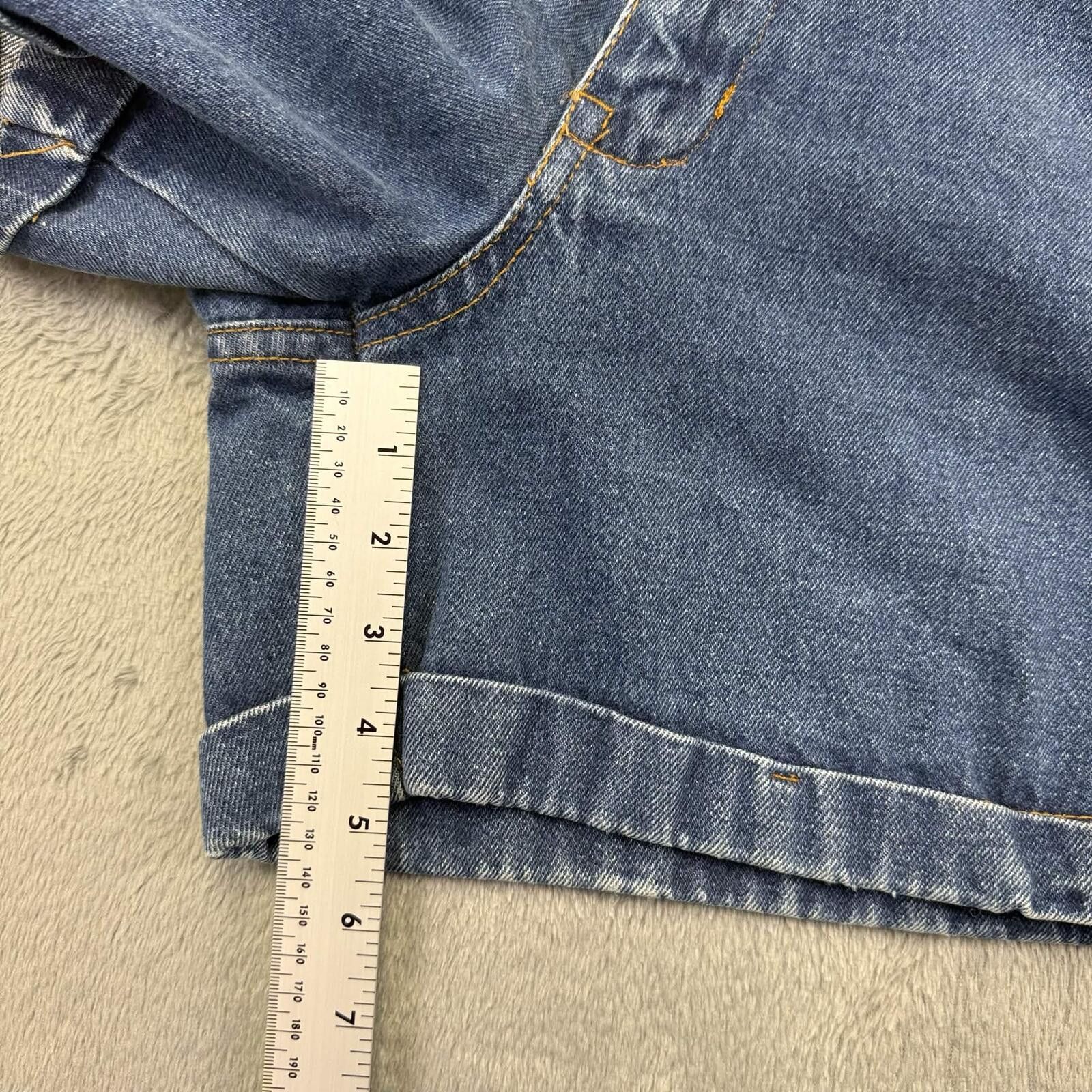 Star Wars Star Wear Denim Shorts High Waisted Blue Cuffed Jean Shorts Size 34" / US 12 / IT 48 - 5 Thumbnail