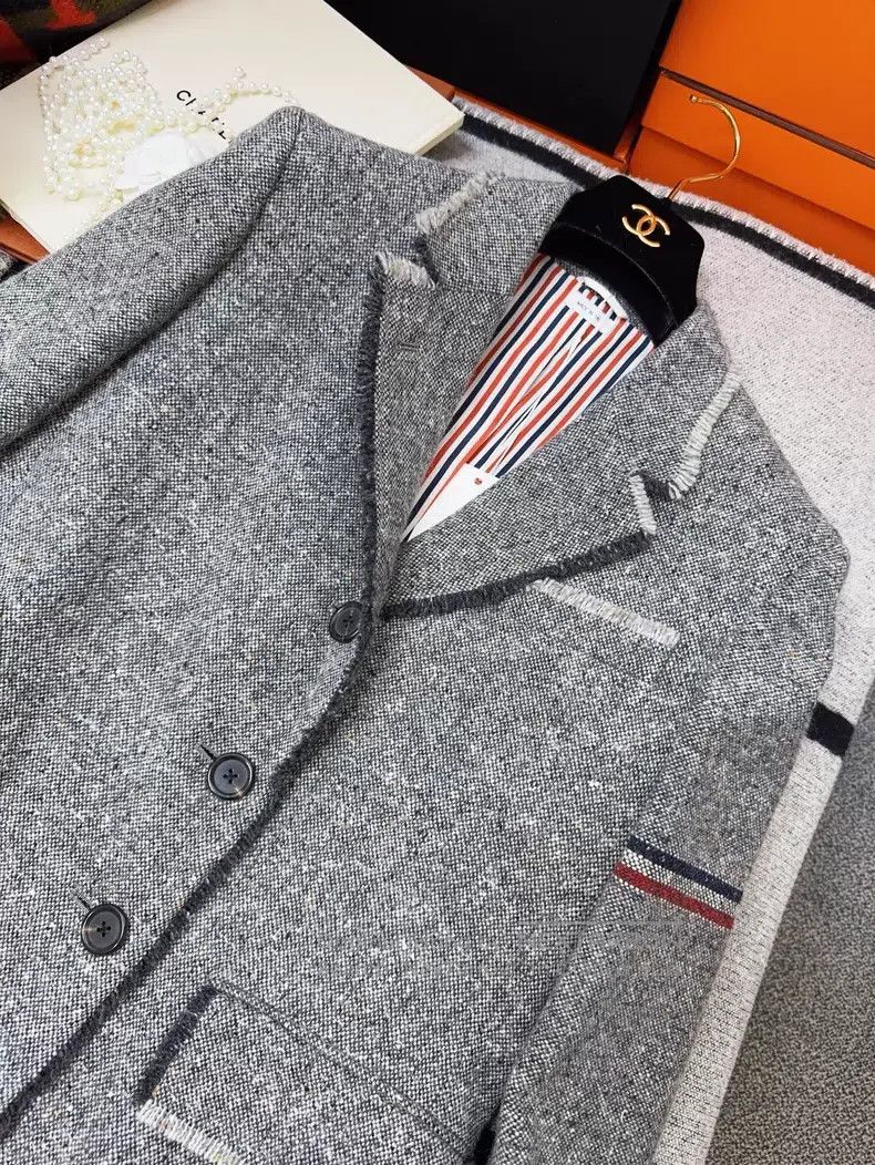 Thom Browne Thom Browne Grey long woolen coat Size XS / US 0-2 / IT 36-38 - 3 Thumbnail