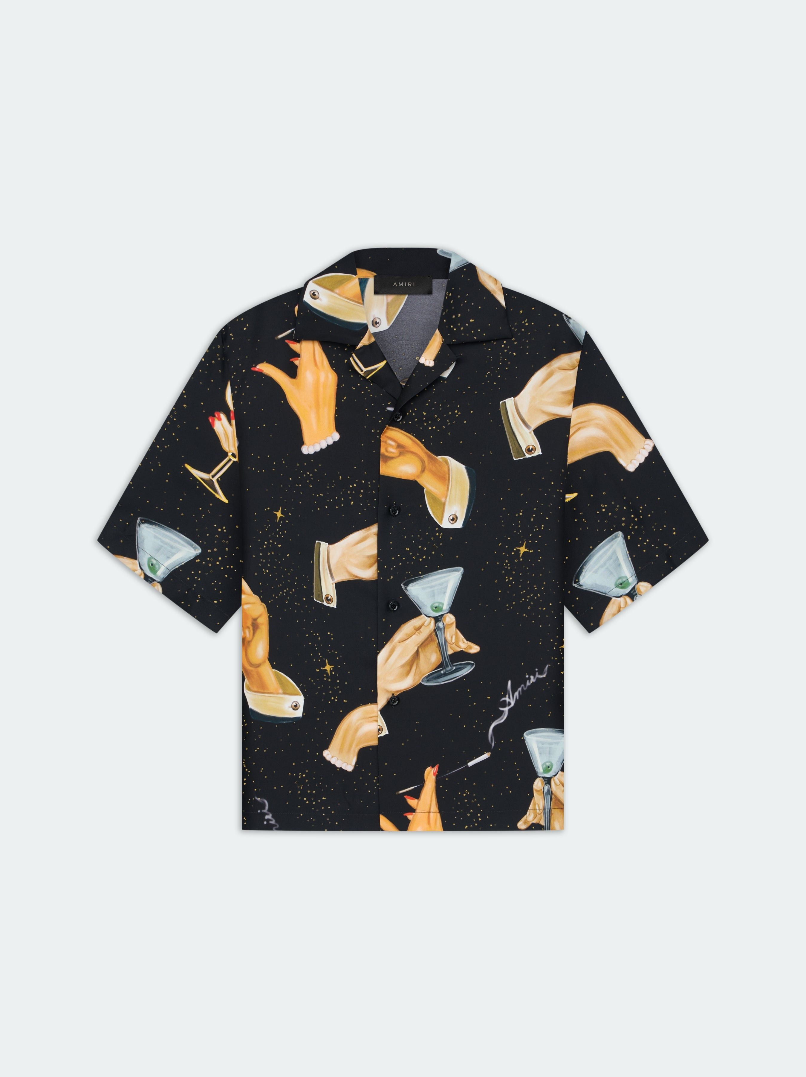 Amiri o1w1db10325 Champagne Bowling Shirt in Multicolor Size US M / EU 48-50 / 2 - 2 Thumbnail