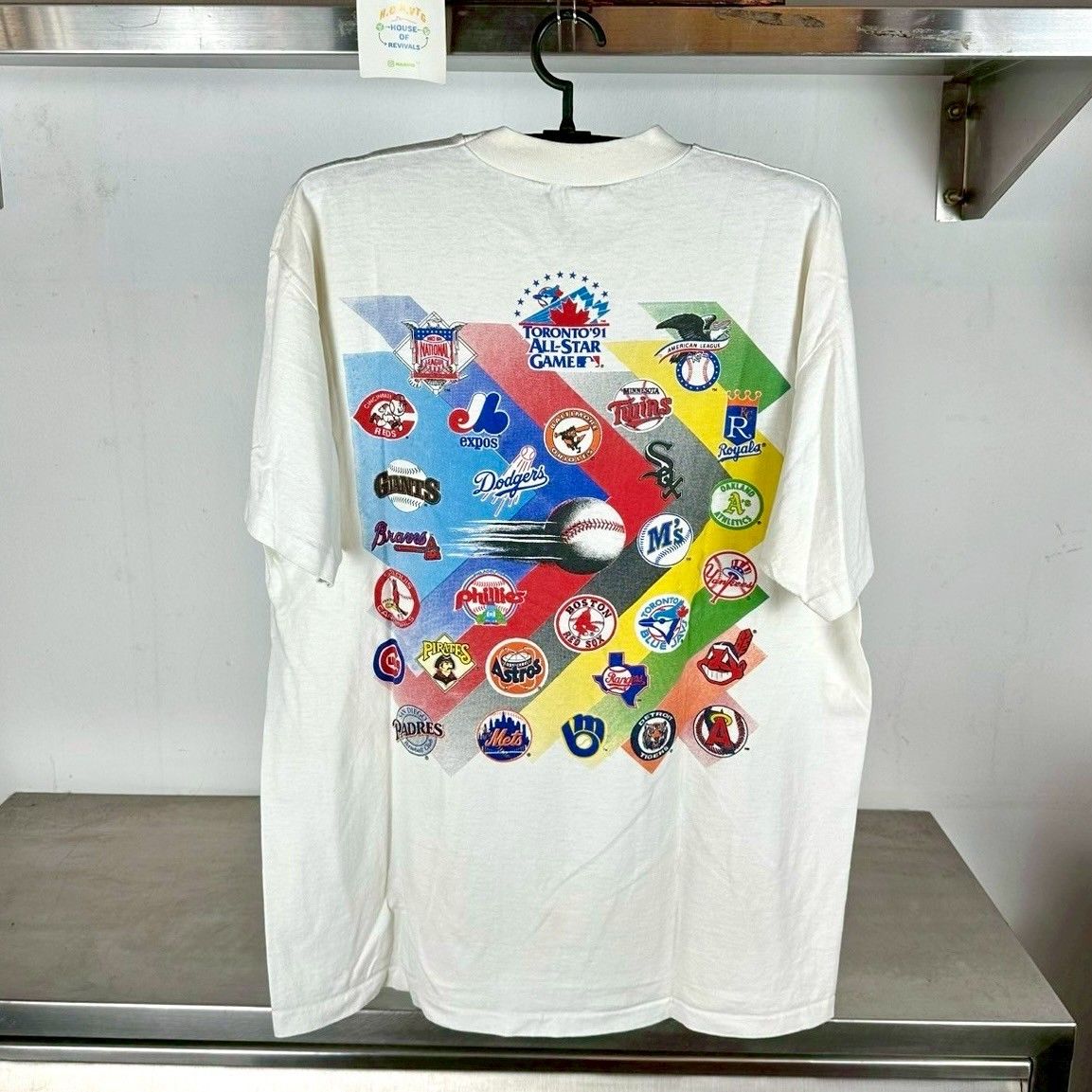 MLB × Vintage 1991 MLB Toronto All Star Game Promo Bulletin Athletic Tee Size US XL / EU 56 / 4 - 2 Thumbnail