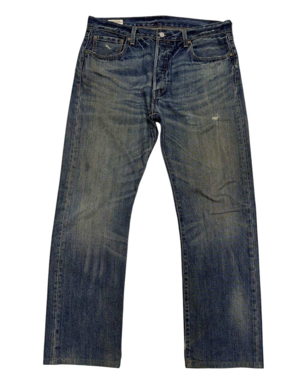 Levi's VTG LEVIS 501 BIG E DISTRESSED DENIM JEANS Size US 35 - 7 Thumbnail