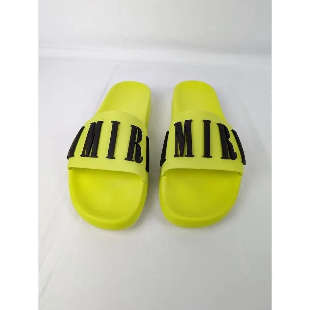 Amiri o1rshd1 Logo Pool Slide in Yellow/Black Size US 13 / EU 46 - 8 Thumbnail