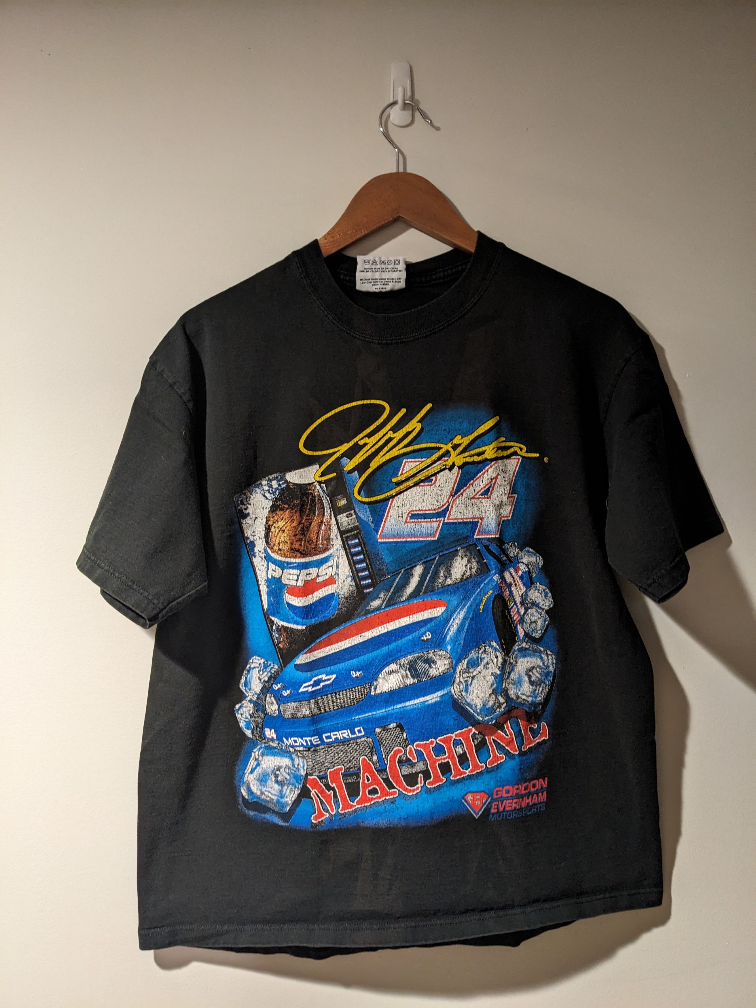 Chase Authentics × NASCAR × Vintage Vintage 1999 Nascar Jeff Gordan Pepsi Black Medium T-Shirt Size US M / EU 48-50 / 2 - 1 Thumbnail