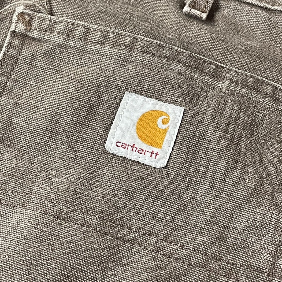 Carhartt × Vintage VTG CARHARTT BROWN CANVAS DOUBLE KNEE CARPENTER PANTS Size US 32 / EU 48 - 15 Thumbnail