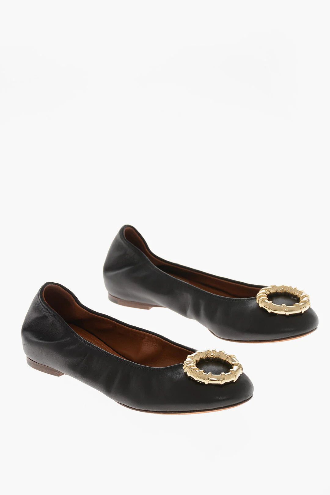 Lanvin og1mm0426 Leather Ballet Flats in Black Size US 7 / IT 37 - 4 Thumbnail