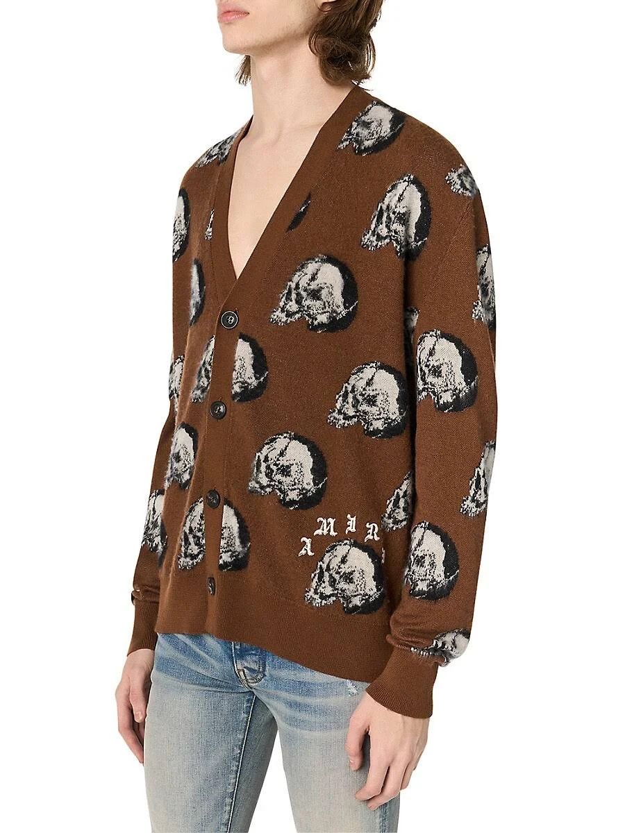 Amiri × Wes Lang o1w1db11224 Checkered Cardigan in Brown Size US XL / EU 56 / 4 - 2 Thumbnail