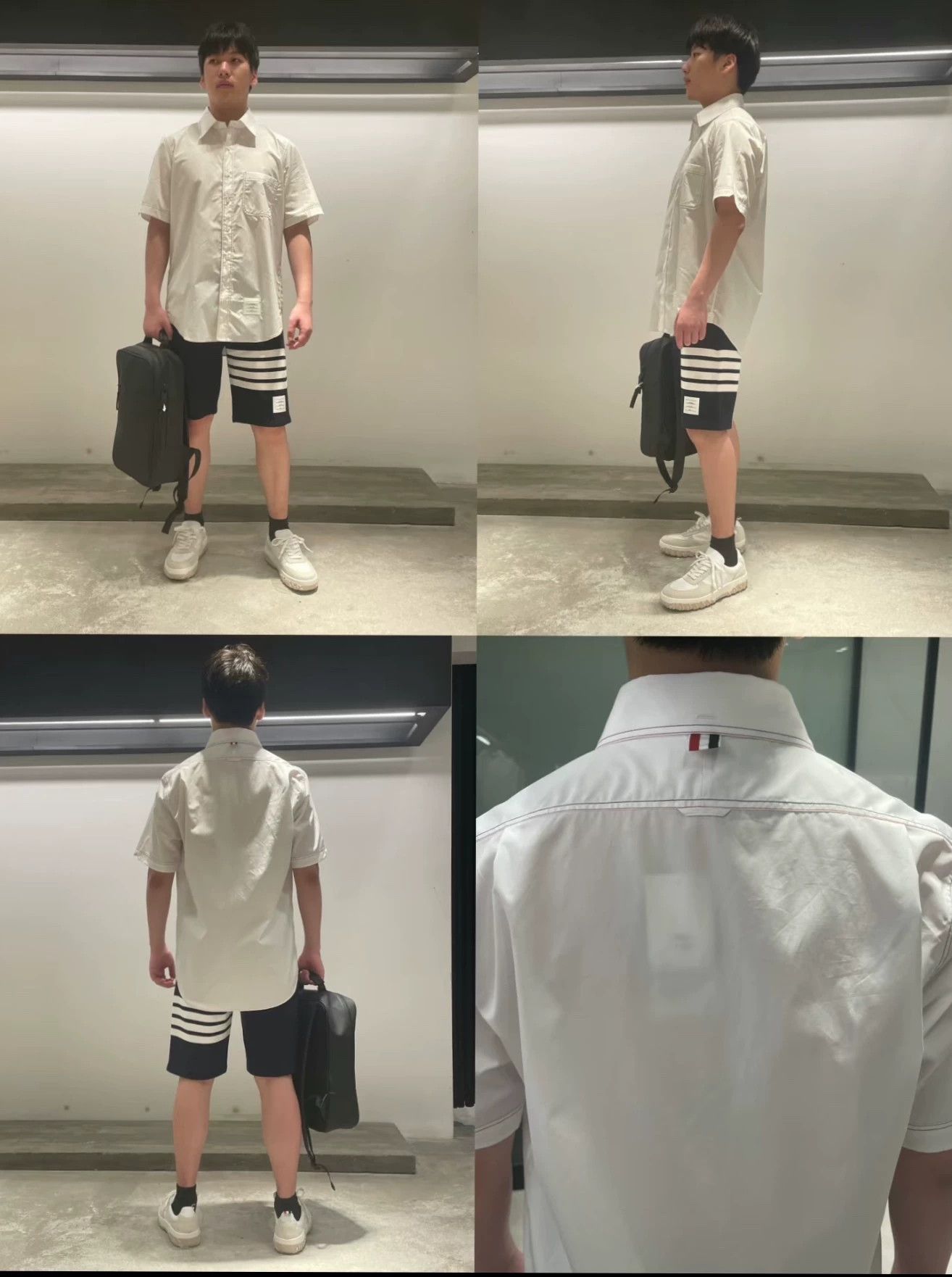 Thom Browne Thom Browne Classic White Oxford Short-Sleeve Shirt 4 Size US XL / EU 56 / 4 - 8 Thumbnail