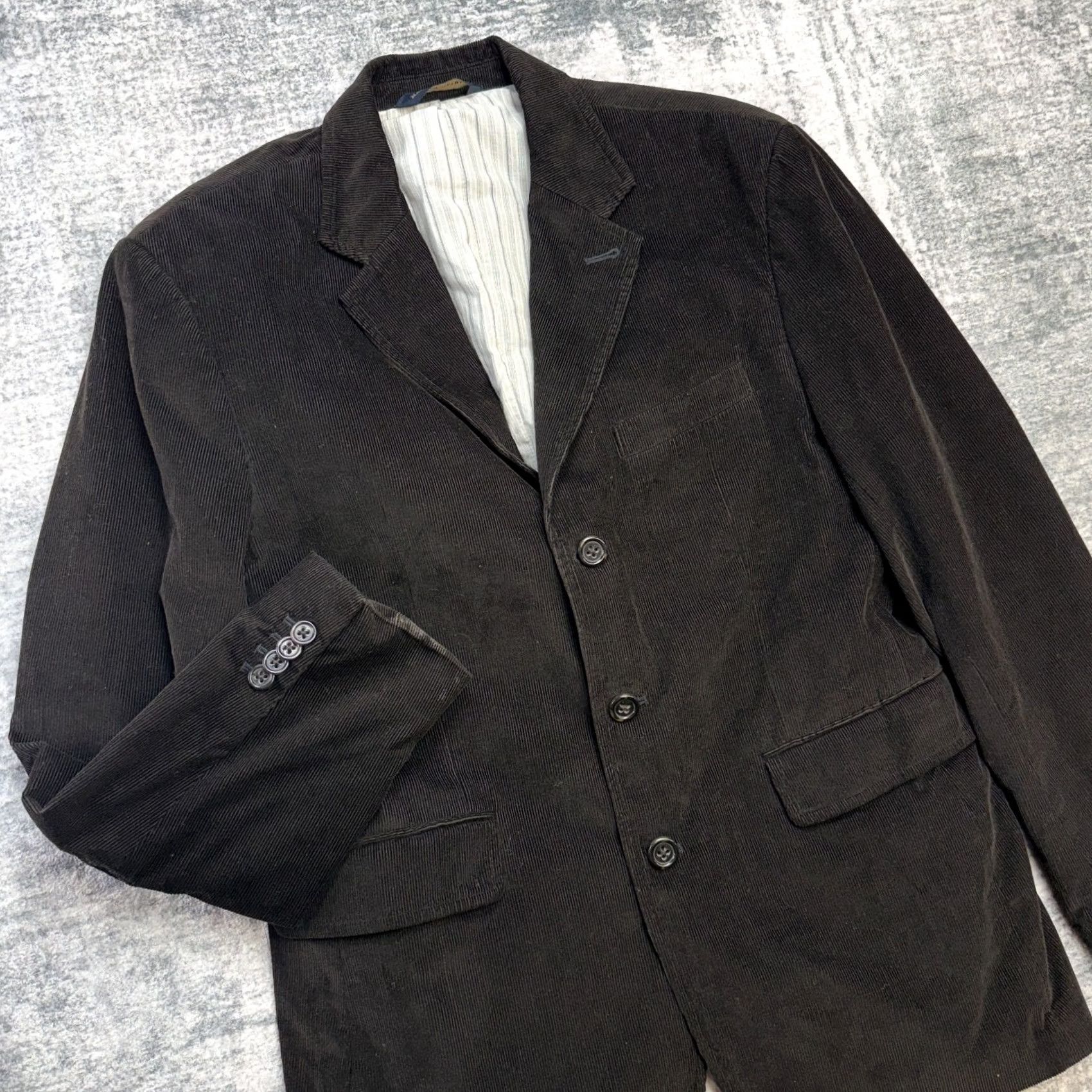 Banana Republic Banana Republic Blazer Mens 40S Brown Corduroy Academia Professor Coat Short Jacket/Coat Size 40R - 2 Thumbnail