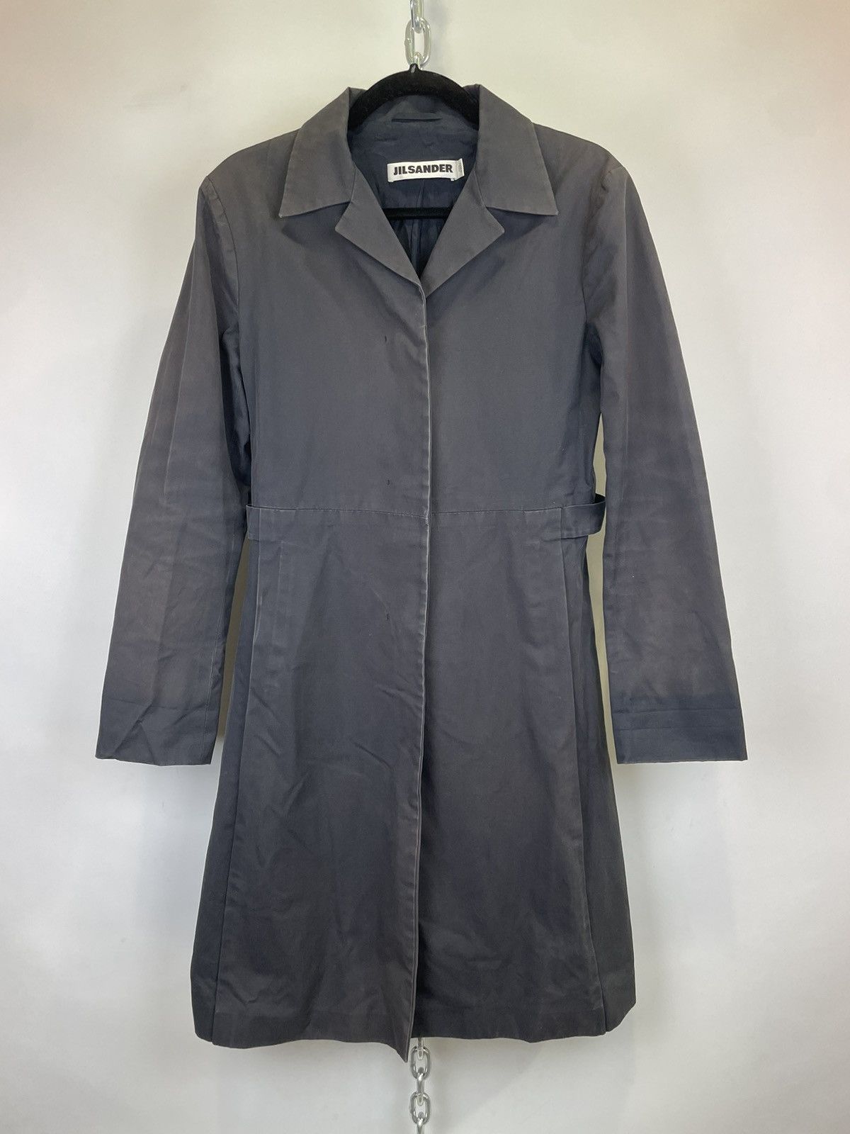 Vintage Navy Jil Sander Trench Coat Size 38