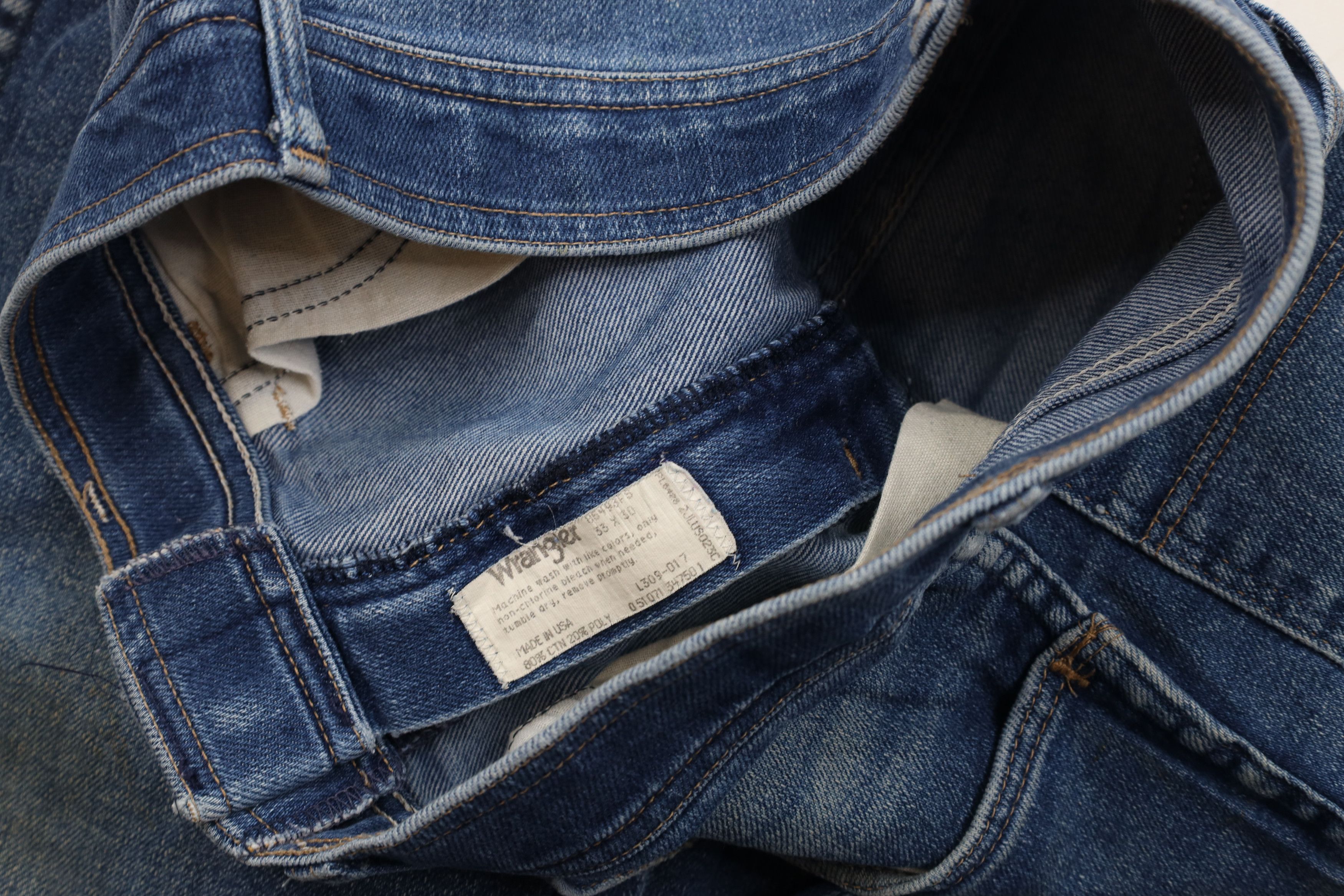 Vintage × Wrangler Vintage 70s Wrangler Flared Bootcut Denim Jeans Blue USA Size US 32 / EU 48 - 10 Thumbnail
