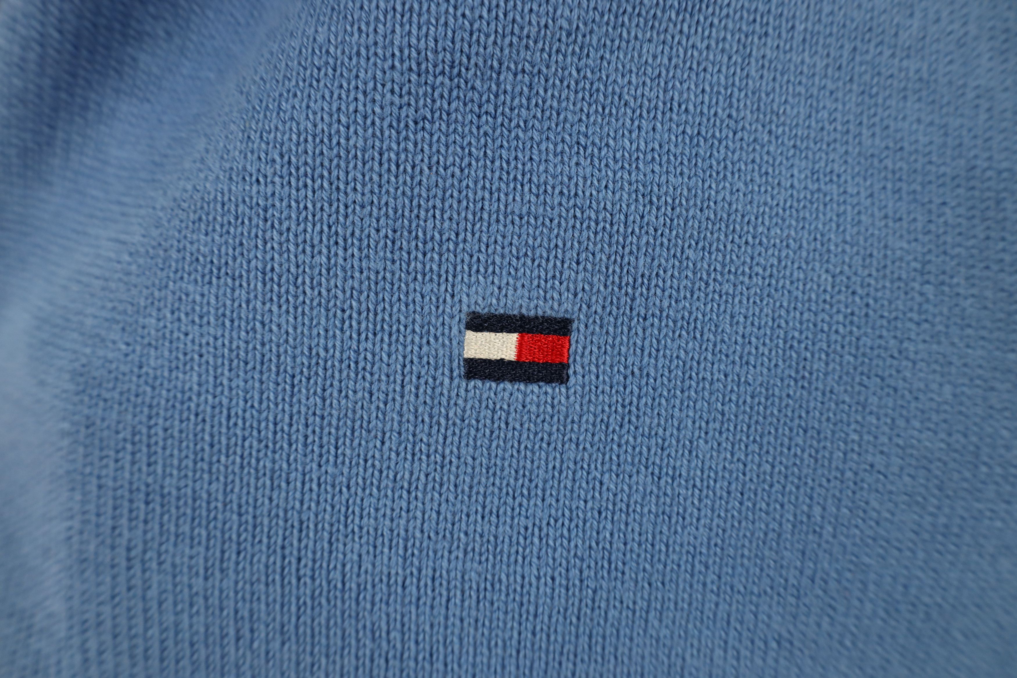 Tommy Hilfiger Vintage Tommy Hilfiger Ribbed Knit Sweater Vest Light Blue Size US XL / EU 56 / 4 - 4 Thumbnail