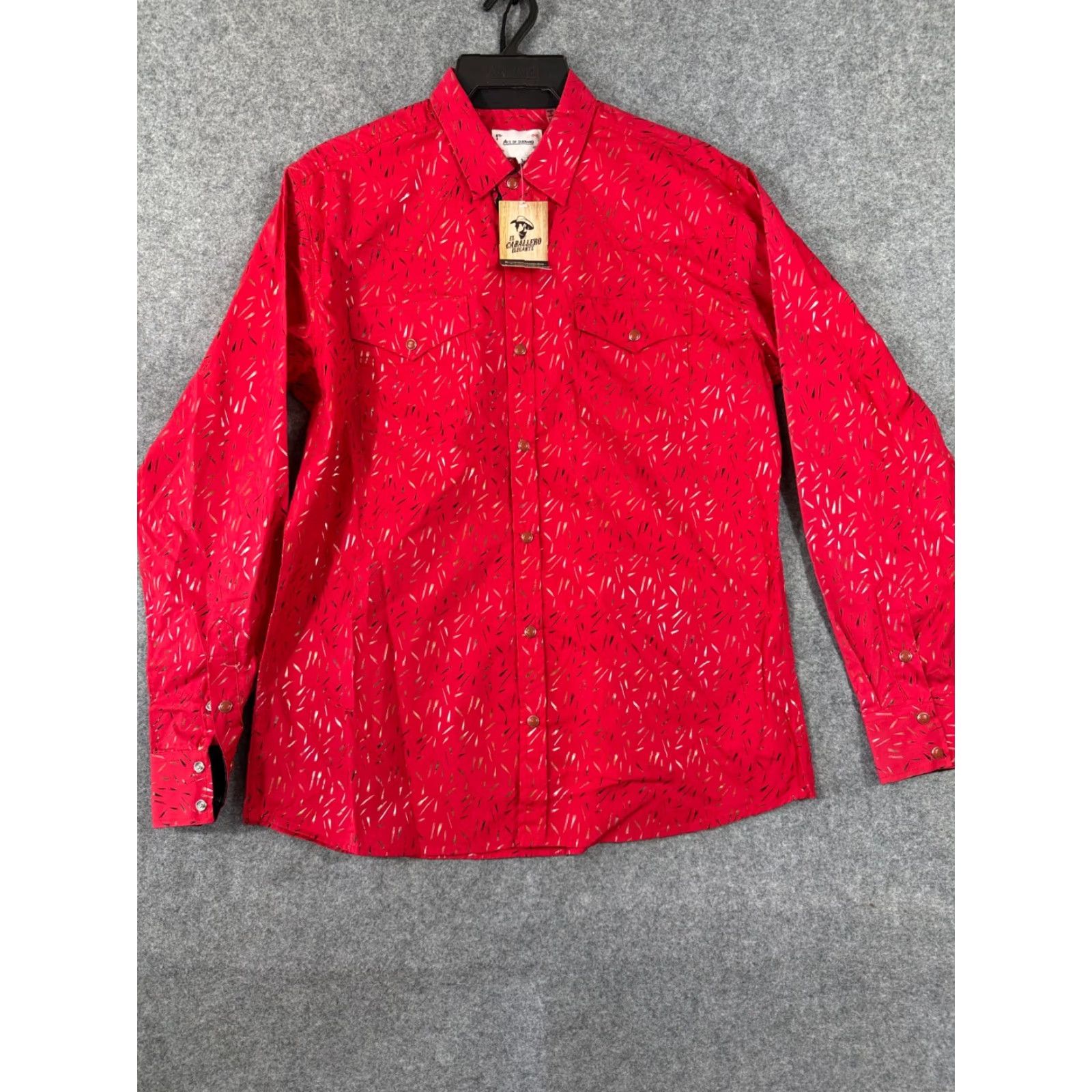 Vintage ACE OF DIAMOND Western Shirt Mens L Red Geometric Pearl Snap NWT Size US L / EU 52-54 / 3 - 3 Thumbnail