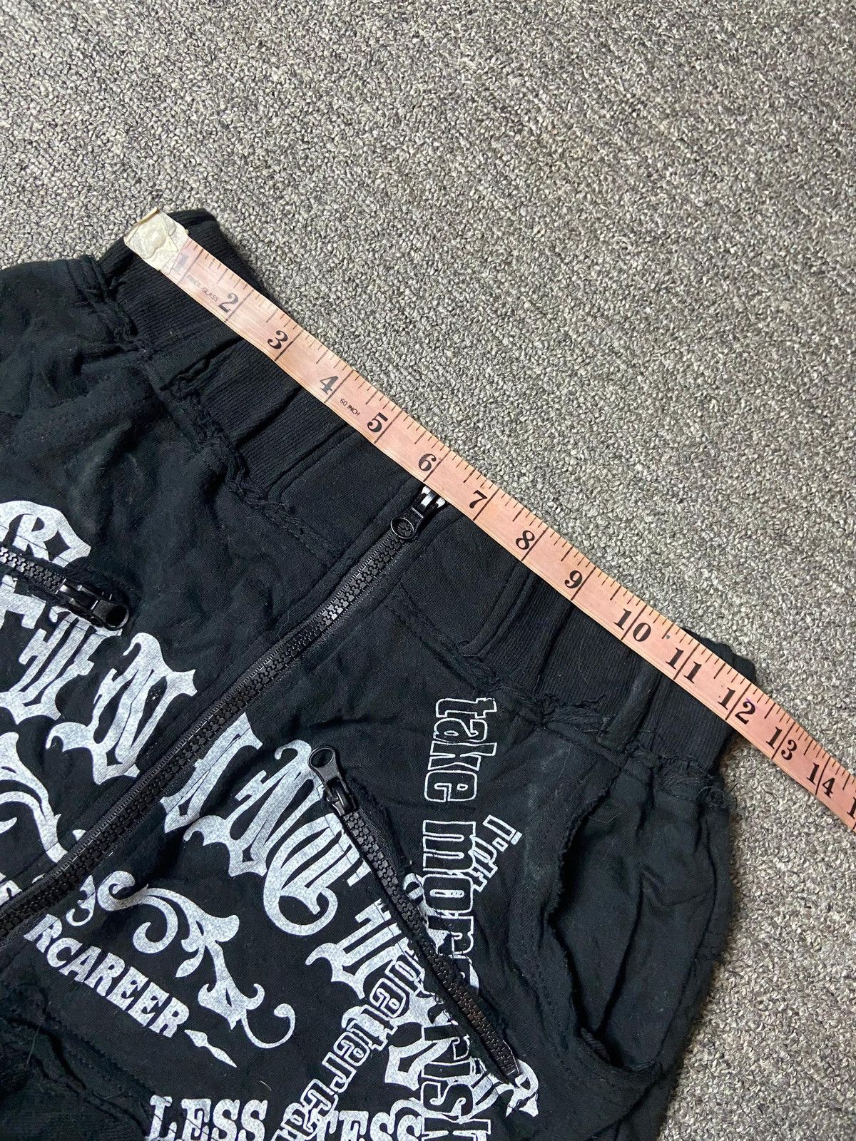 Japanese Brand Taboo Gothic Style English Letters Shorts (147) Size 24" / US 00 / IT 34 - 8 Thumbnail