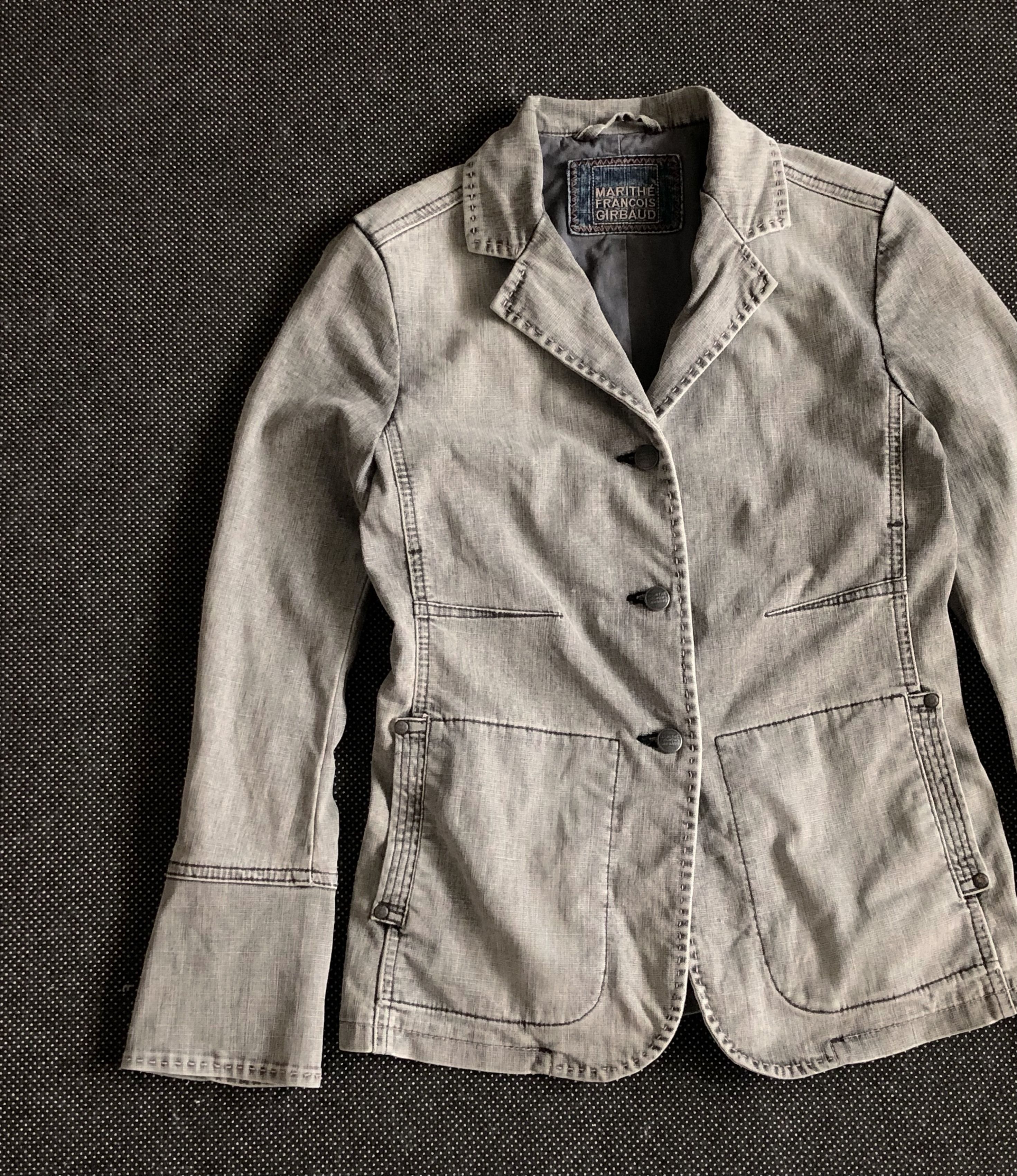 Marithe + Francois Girbaud × Vintage RARE🔥VINTAGE M.F. GIRBAUD DENIM JACKET Size XS / US 0-2 / IT 36-38 - 8 Thumbnail
