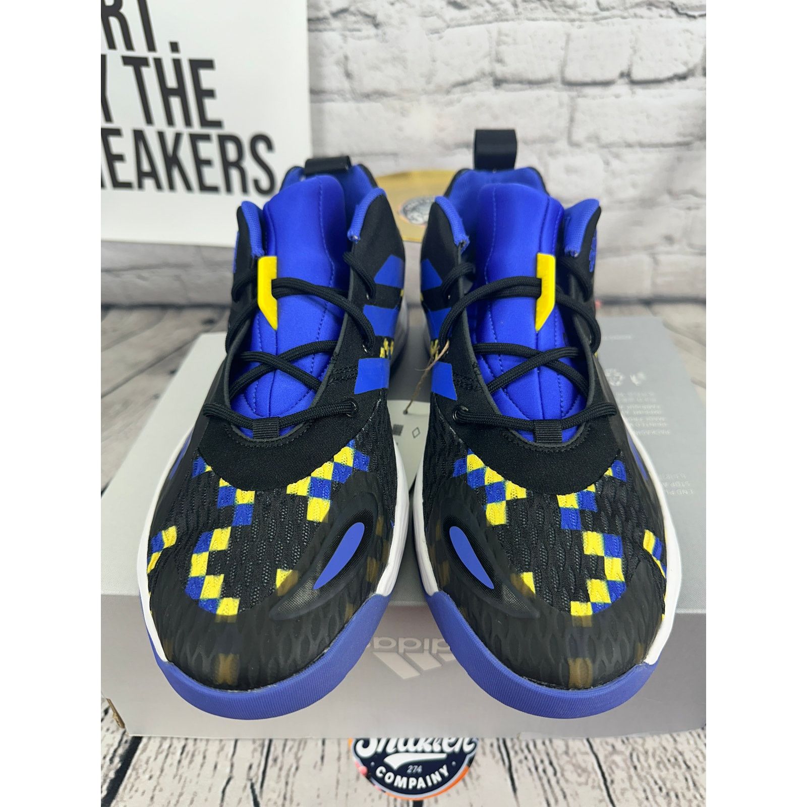 Adidas Adidas Exhibit A Low Basketball Shoes Mens 11 Blue Black Size US 11 / EU 44 - 2 Thumbnail