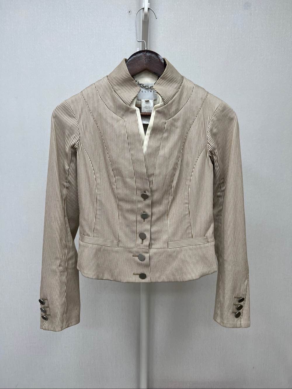 Celine Celine Striped Stand Collar Jacket Size 36 Size XS / US 0-2 / IT 36-38 - 1 Thumbnail
