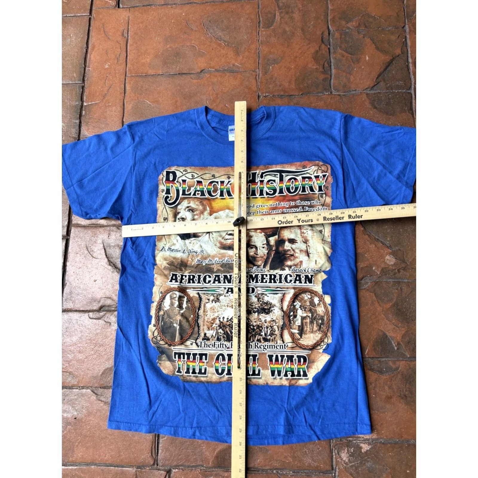 Gildan Vintage Y2K Martin Luther King Black History Civil War T-Shirt XL Rap Style Size US XL / EU 56 / 4 - 4 Thumbnail