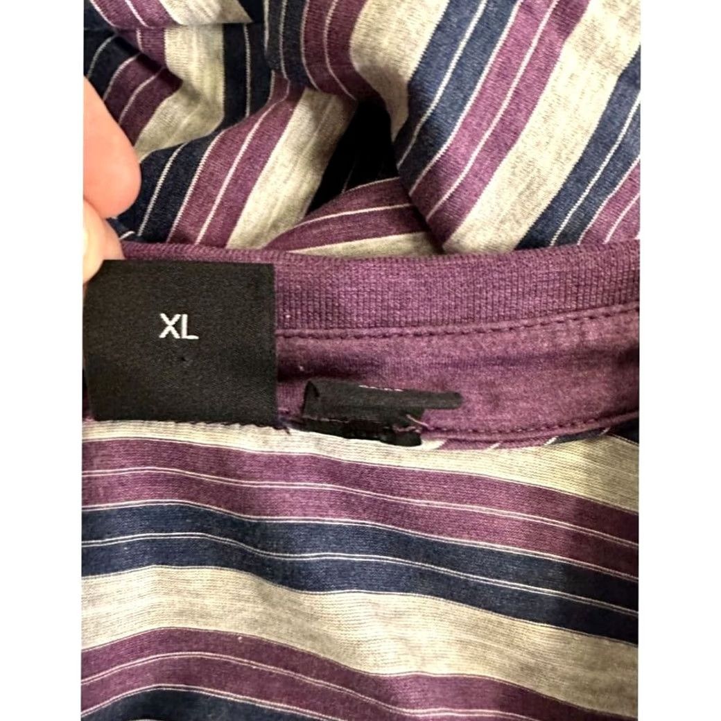 Hugo Boss HUGO BOSS Shirt Polo Slim Fit Adult XL Striped Purple Blue Rugby Men Size US XL / EU 56 / 4 - 4 Thumbnail