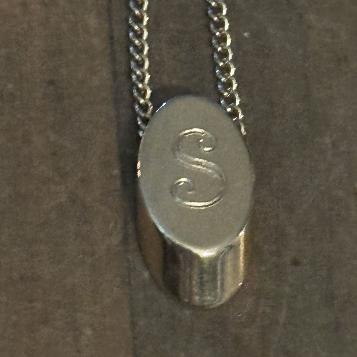 Vintage Vintage letter S pendant necklace Size ONE SIZE - 3 Thumbnail