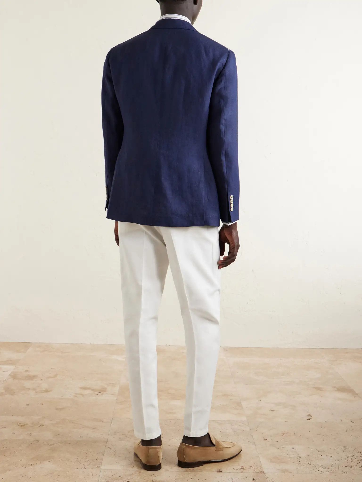Brunello Cucinelli o1y0526 Single-breasted Blazer in Navy Blue Size US S / EU 44-46 / 1 - 3 Thumbnail
