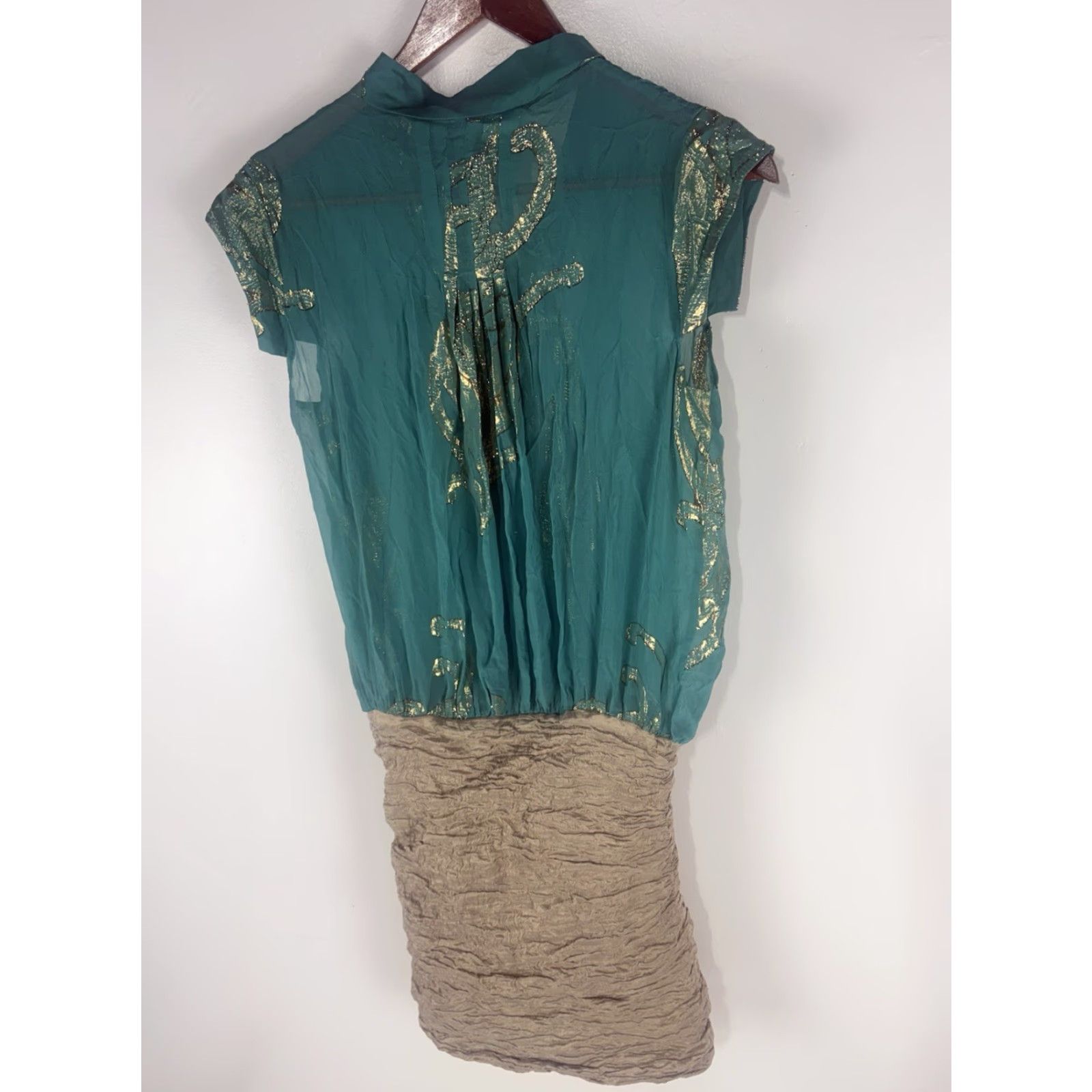 slim fit dress slacks Nicole Miller 70's Heritage Silk Dress Olive Green Size 0 SKU 000077 –  Designers On A Dime main image 1