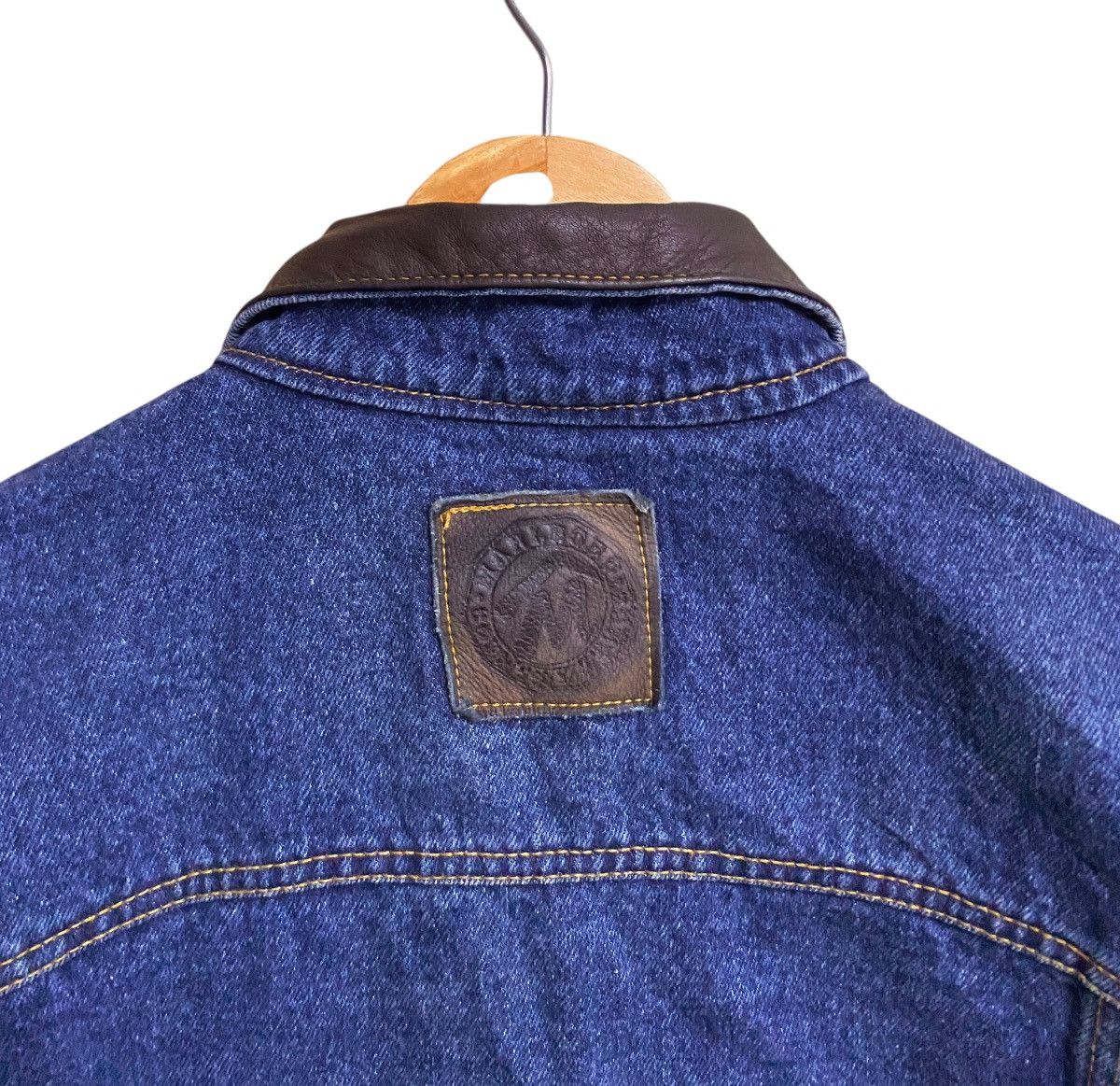 Marlboro Vintage Brand Marlboro Leather Denim Trucker Jacket 1990s Size US M / EU 48-50 / 2 - 7 Thumbnail