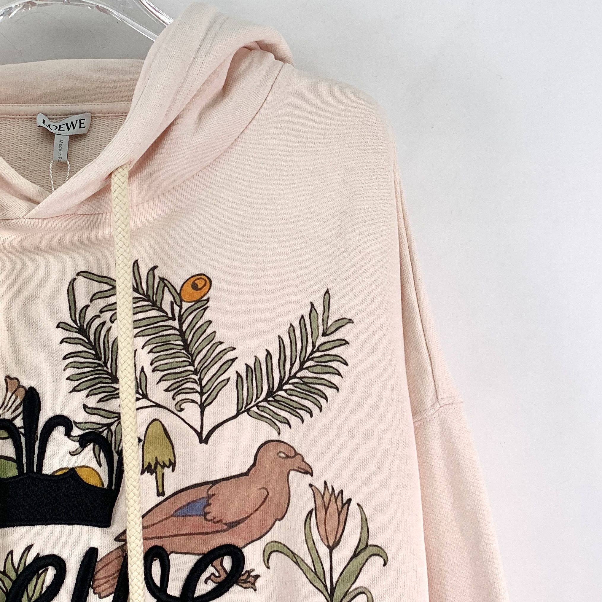 Loewe Loewe Floral Logo Hoodie Pink (S) Size S / US 4 / IT 40 - 3 Thumbnail