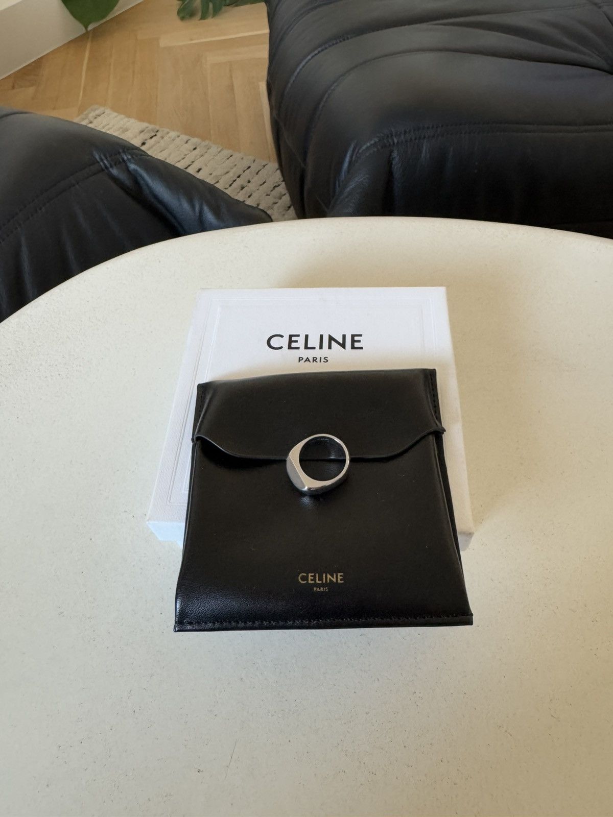 Celine Celine Sleek Modern Silver Ring Designer Luxury Rare unisex Size ONE SIZE - 1 Thumbnail