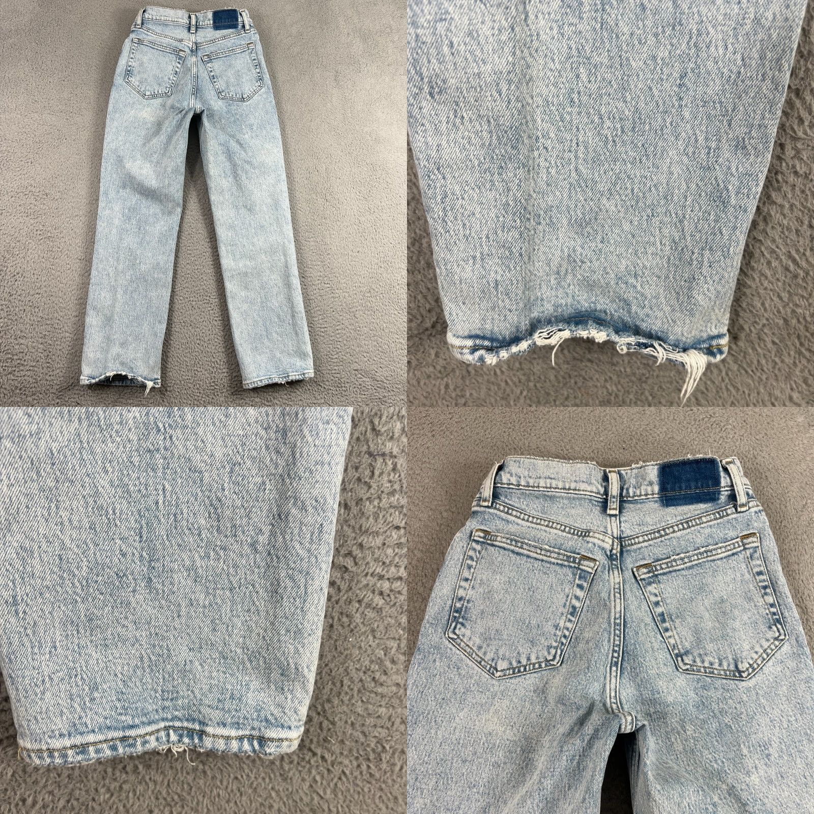 Abercrombie & Fitch VINTAGE Abercrombie & Fitch Jeans Women 2 XS High Rise Straight 90s Blue Denim Size 27" / US 4 / IT 40 - 8 Thumbnail