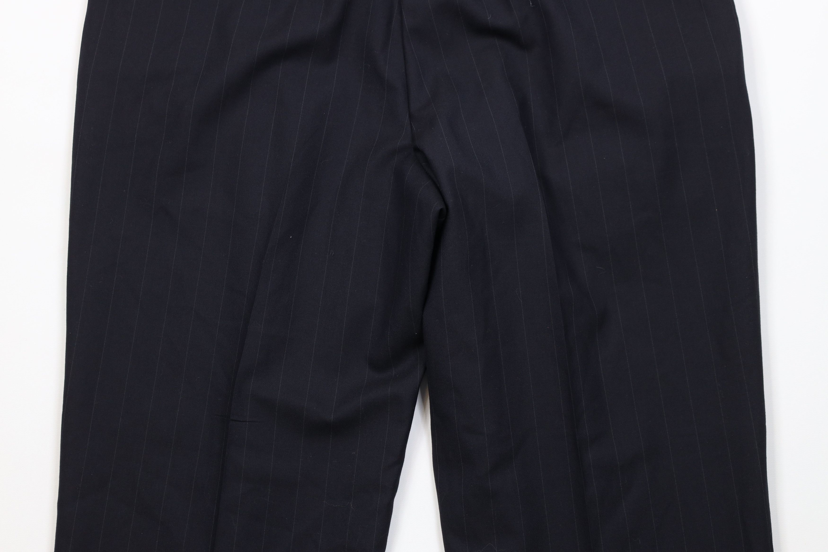 Vintage 90s Streetwear 2 Piece Super 100s Wool Striped Suit